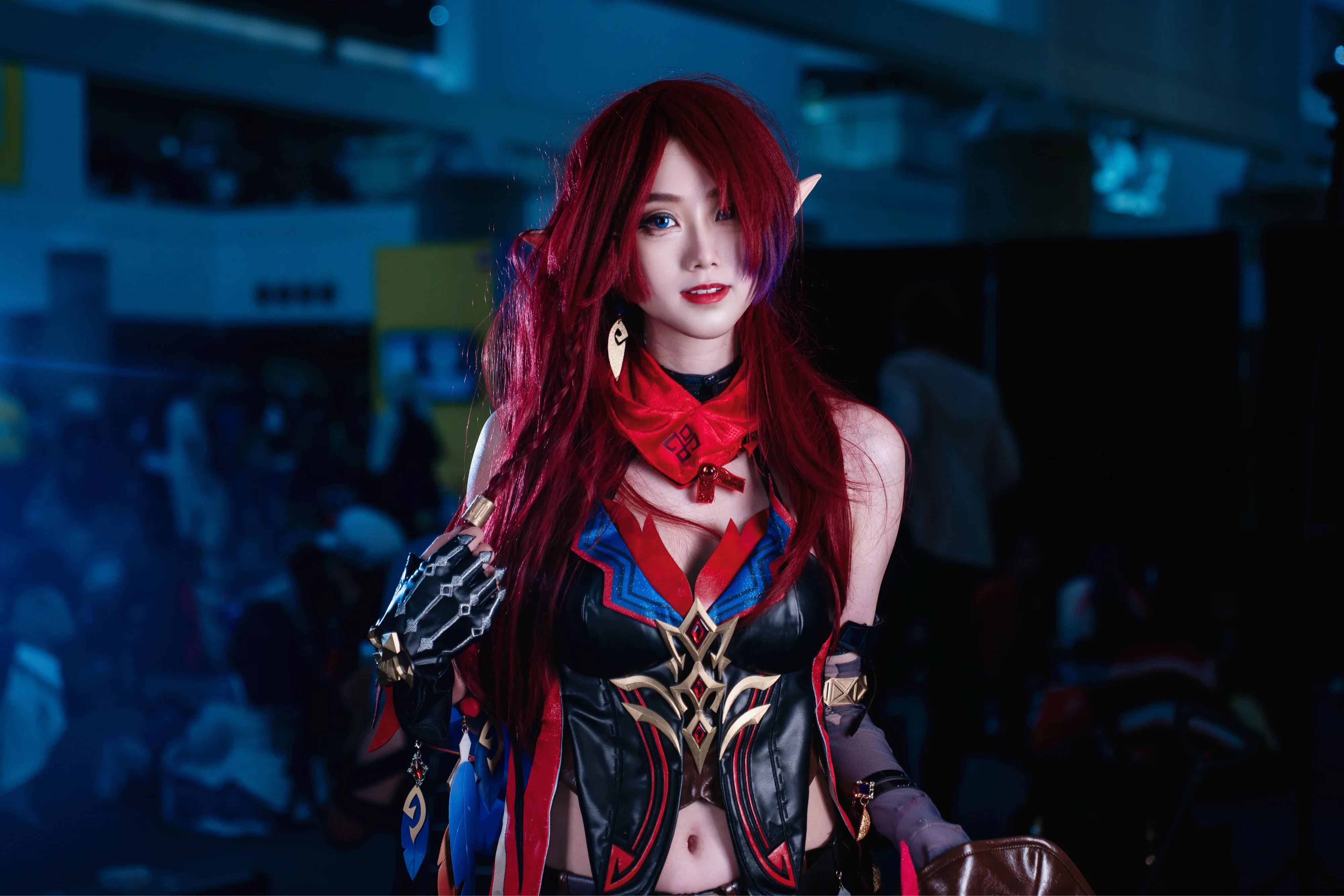 【恰斯卡cos】洛杉矶AX漫展的红色精灵，现场体验拉满 - 第 2 张
