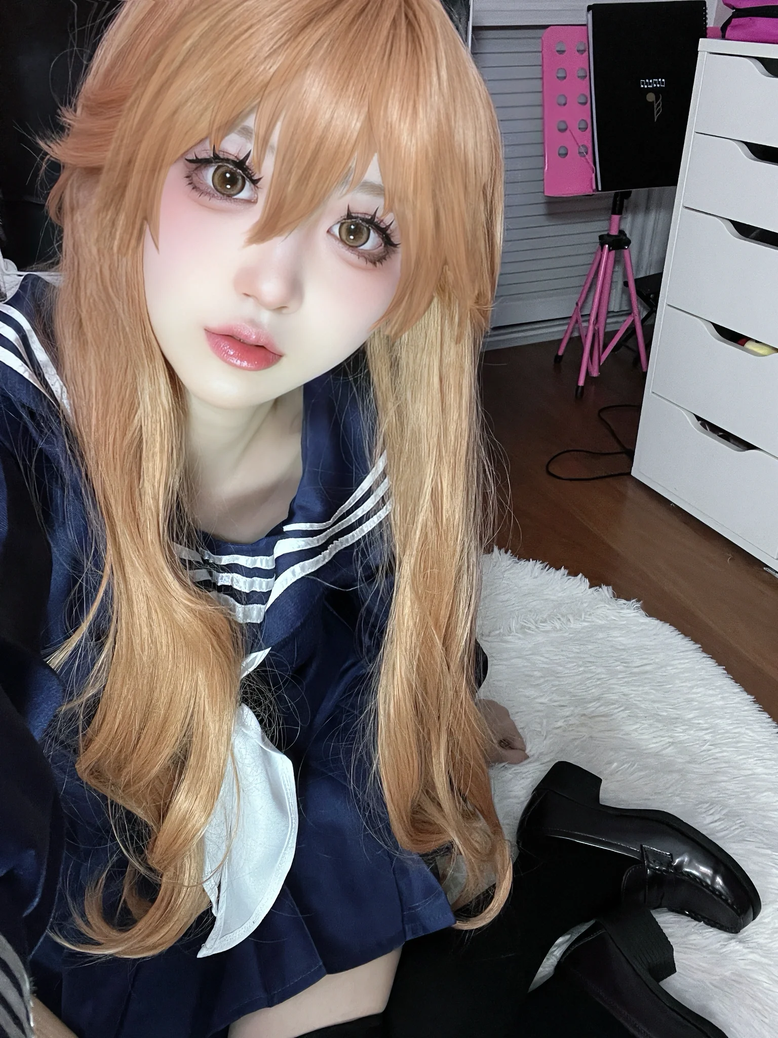 【逢坂大河cos】自带傲娇属性的水手服少女，是我的减龄秘诀