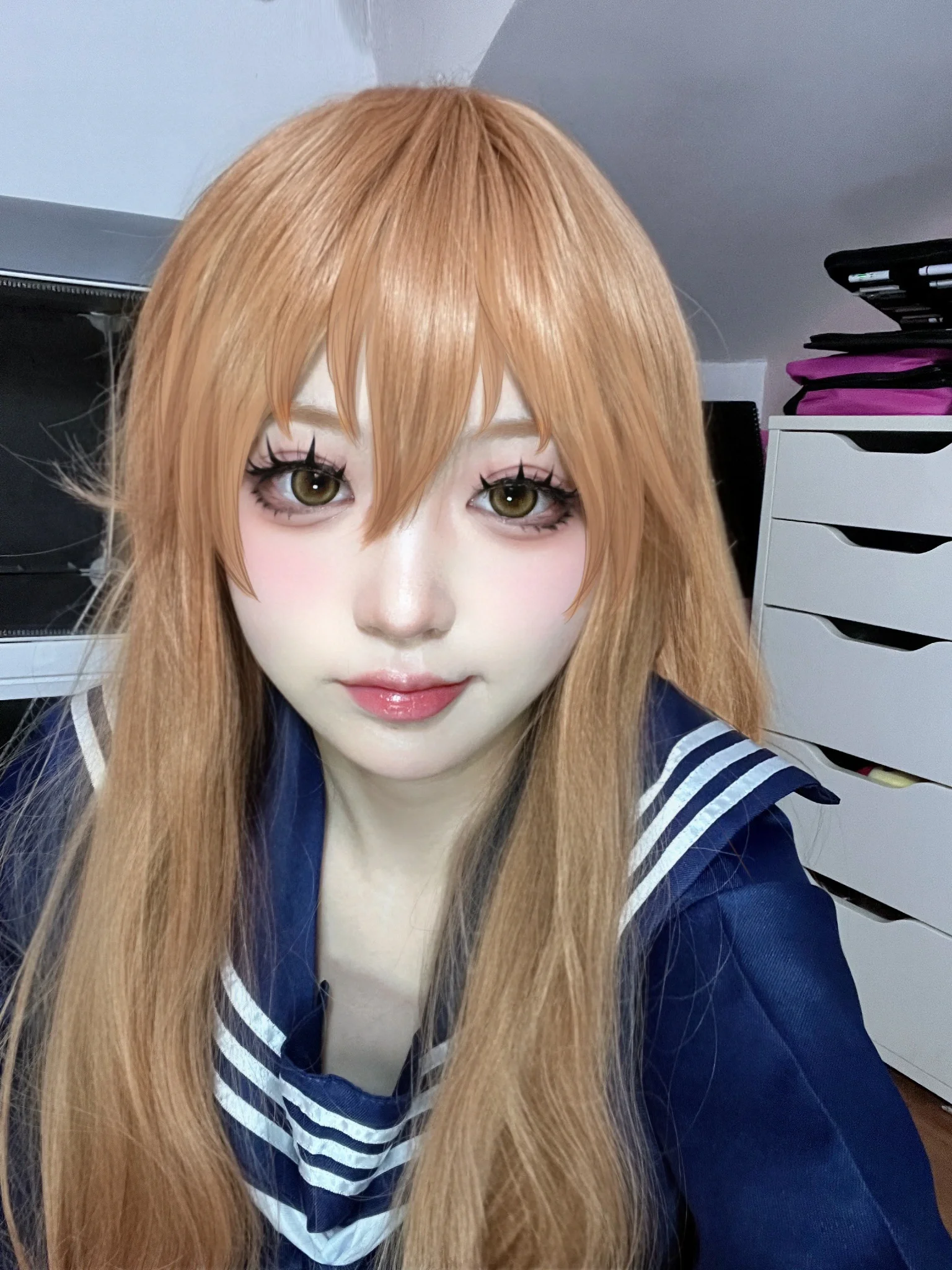【逢坂大河 コスプレ】ツンデレ属性を纏うセーラー服少女、私の若返り秘訣 - 4 枚目