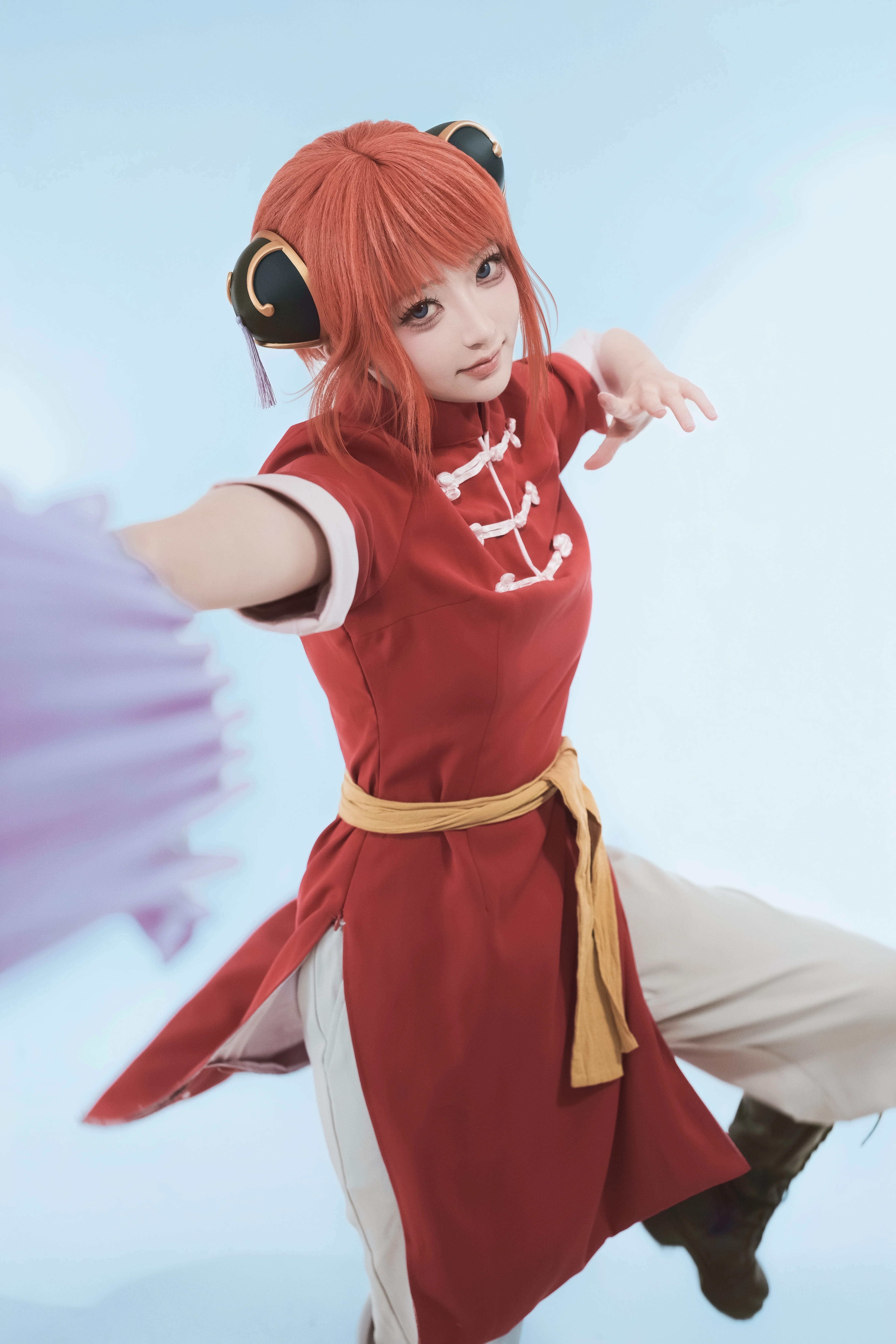 【神楽コスプレ】戦闘チャイナガール！傘の下に広がる銀魂式の元気娘 - 6 枚目