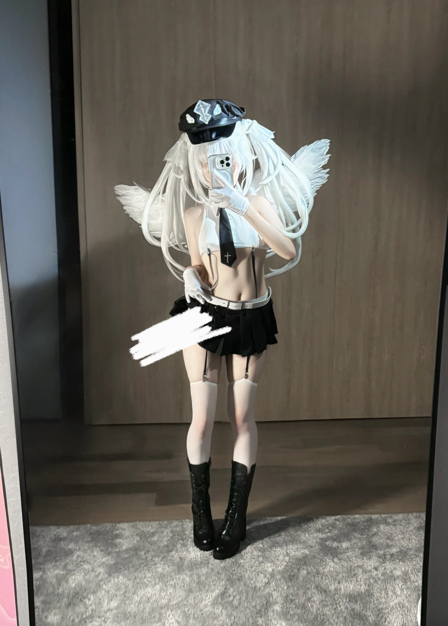 【天使警察cos】rurudo画风下的黑白制服，对镜定格这份清冷