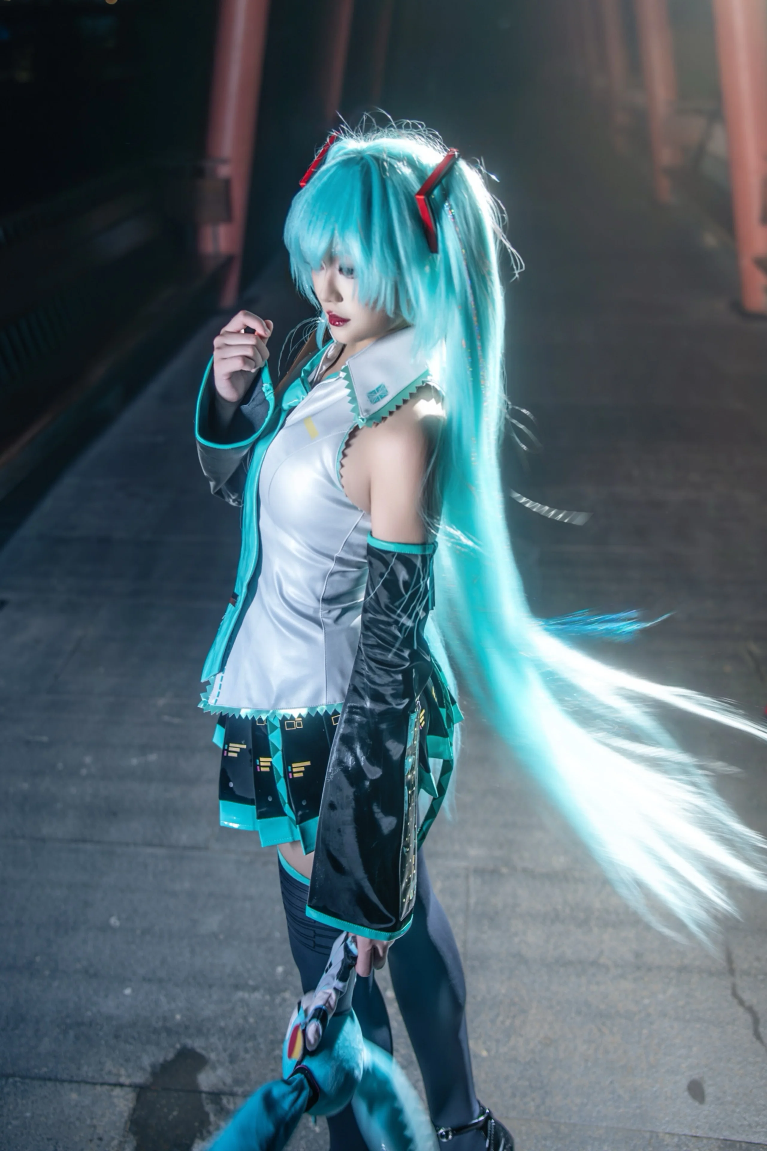 【初音未来cos】夜色与光影中的Miku正片分享 - 第 6 张