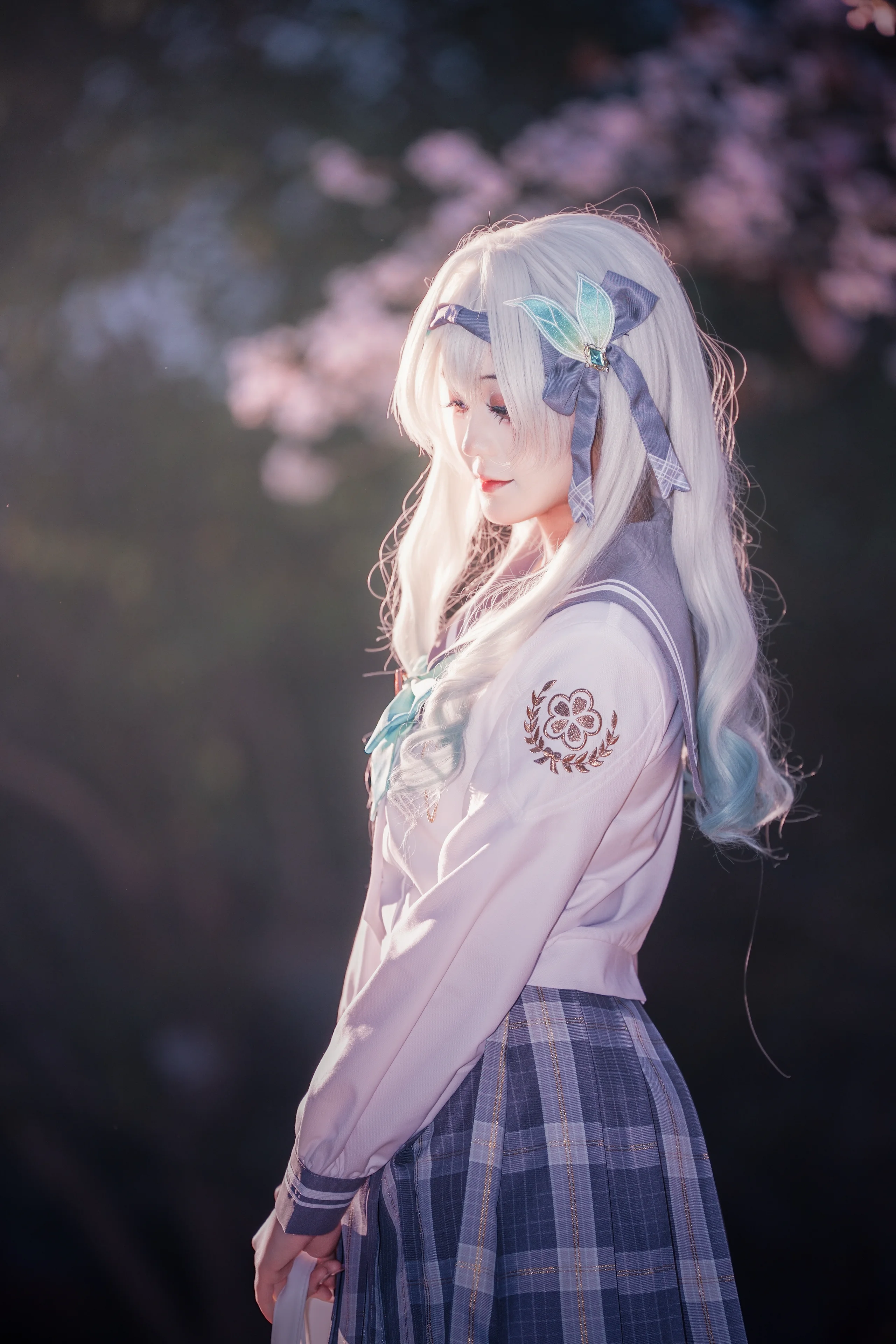 【流萤cos】四月留樱，星轨下的JK少女外景记录 - 第 1 张