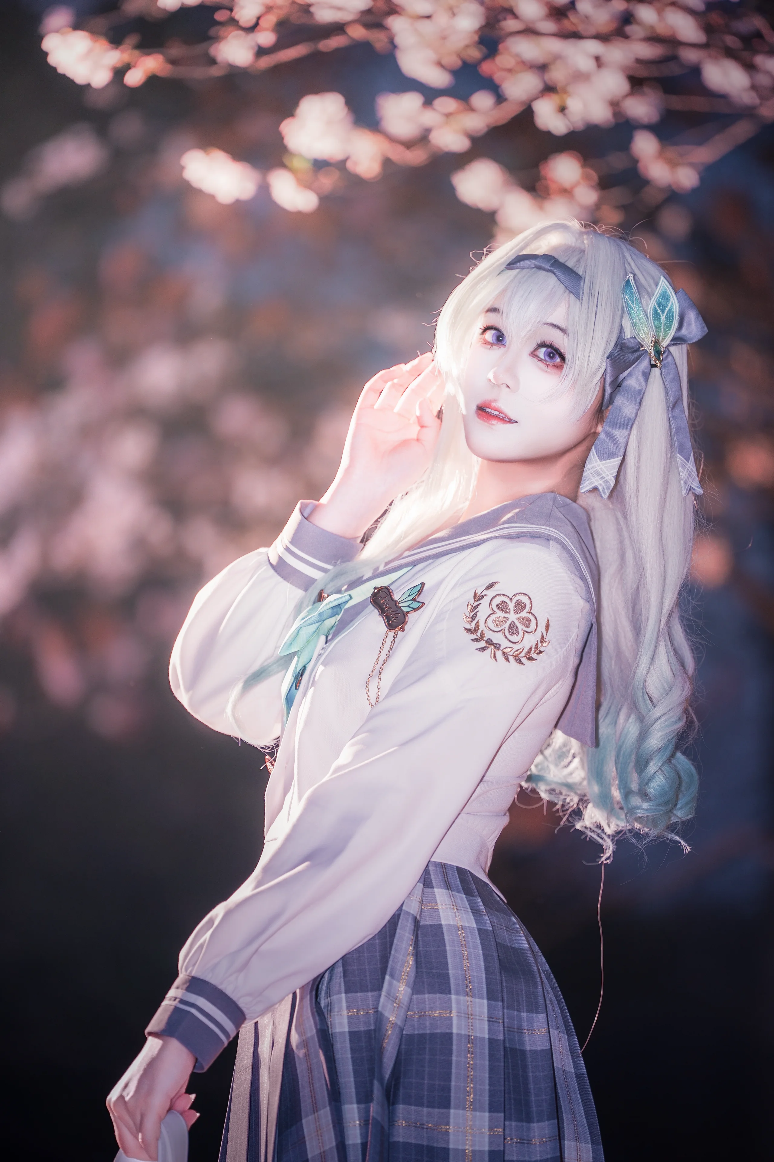 【流萤cos】四月留樱，星轨下的JK少女外景记录 - 第 2 张
