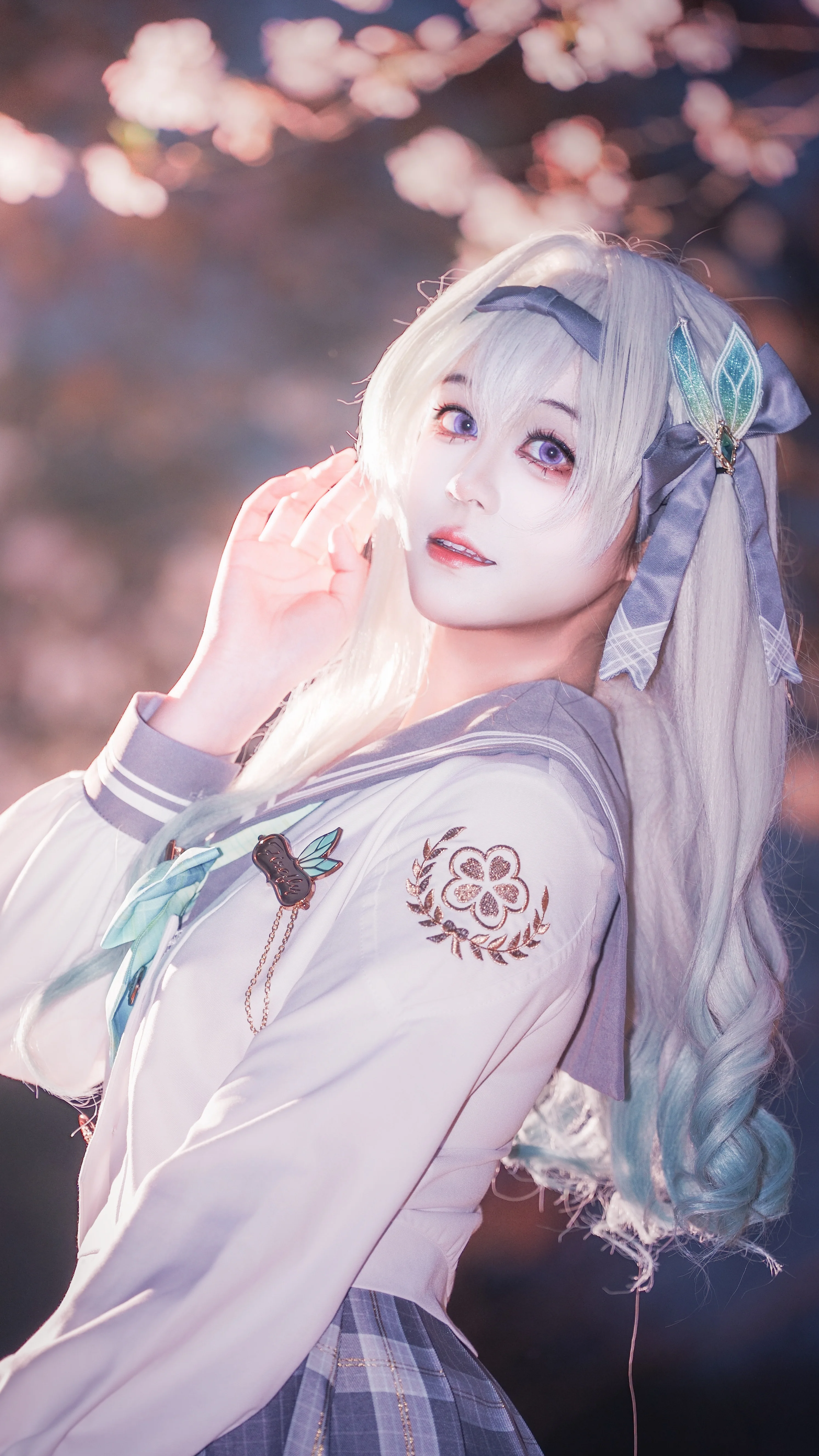 【流萤cos】四月留樱，星轨下的JK少女外景记录 - 第 3 张
