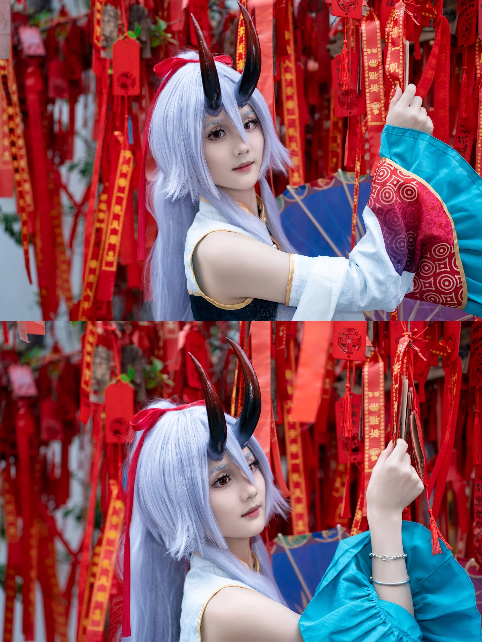 【巴御前cos】手持红蓝油纸伞，在FGO的国风画卷里漫步 - 第 8 张