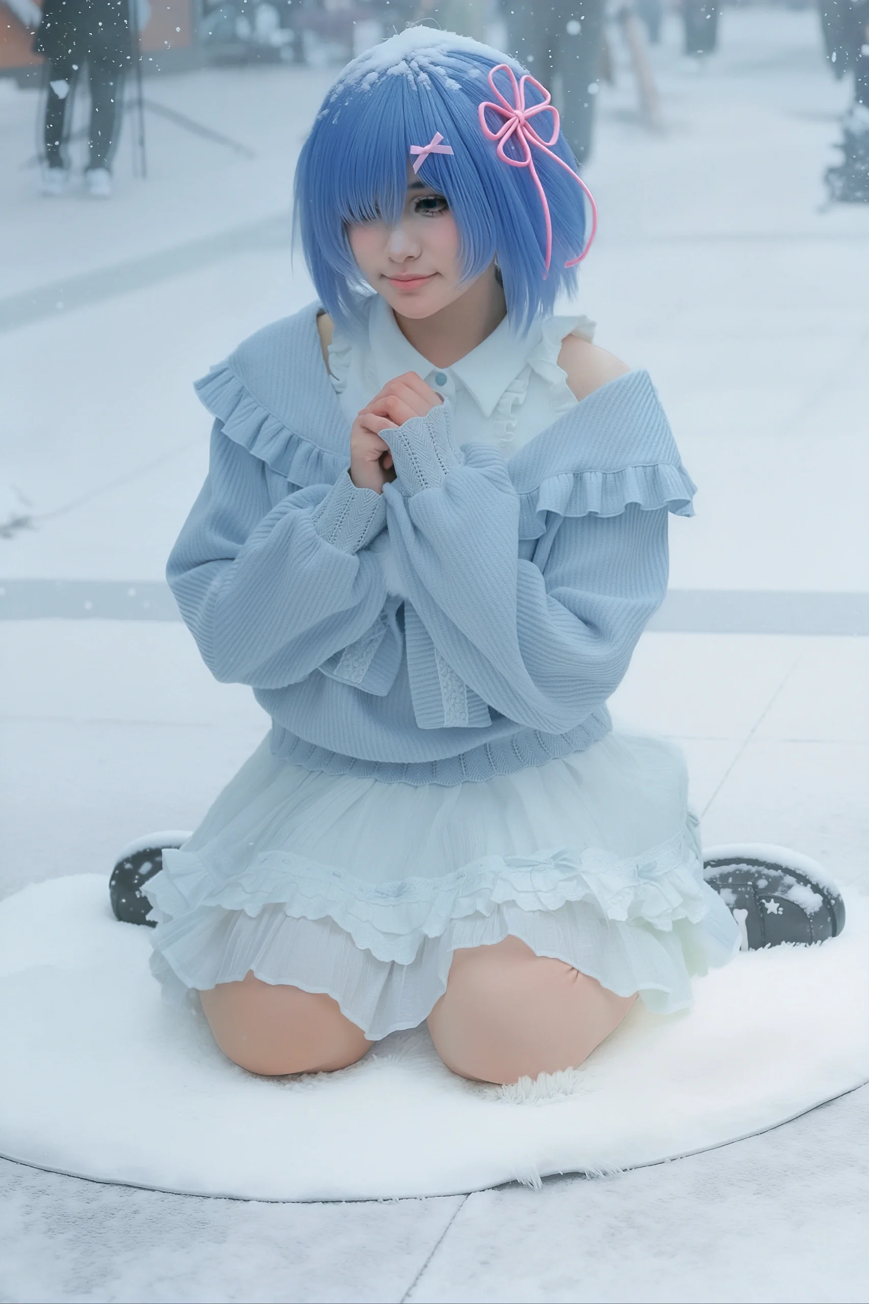 【蕾姆cos】雪天定格，温柔色调的冬日氛围感