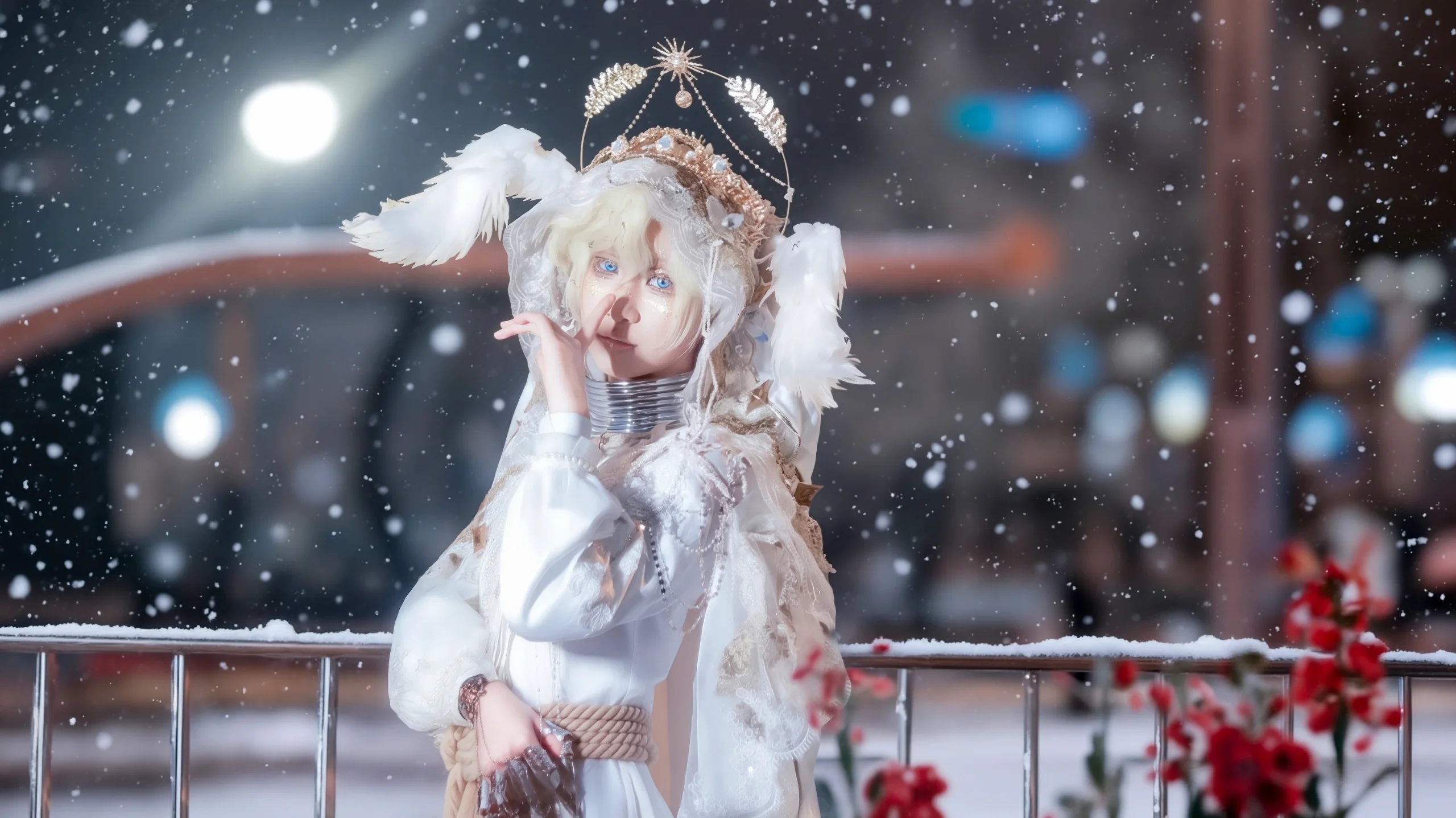 【月相先知cos】第五人格雪凝晦月实景拍摄，感受宿命的重量 - 第 11 张
