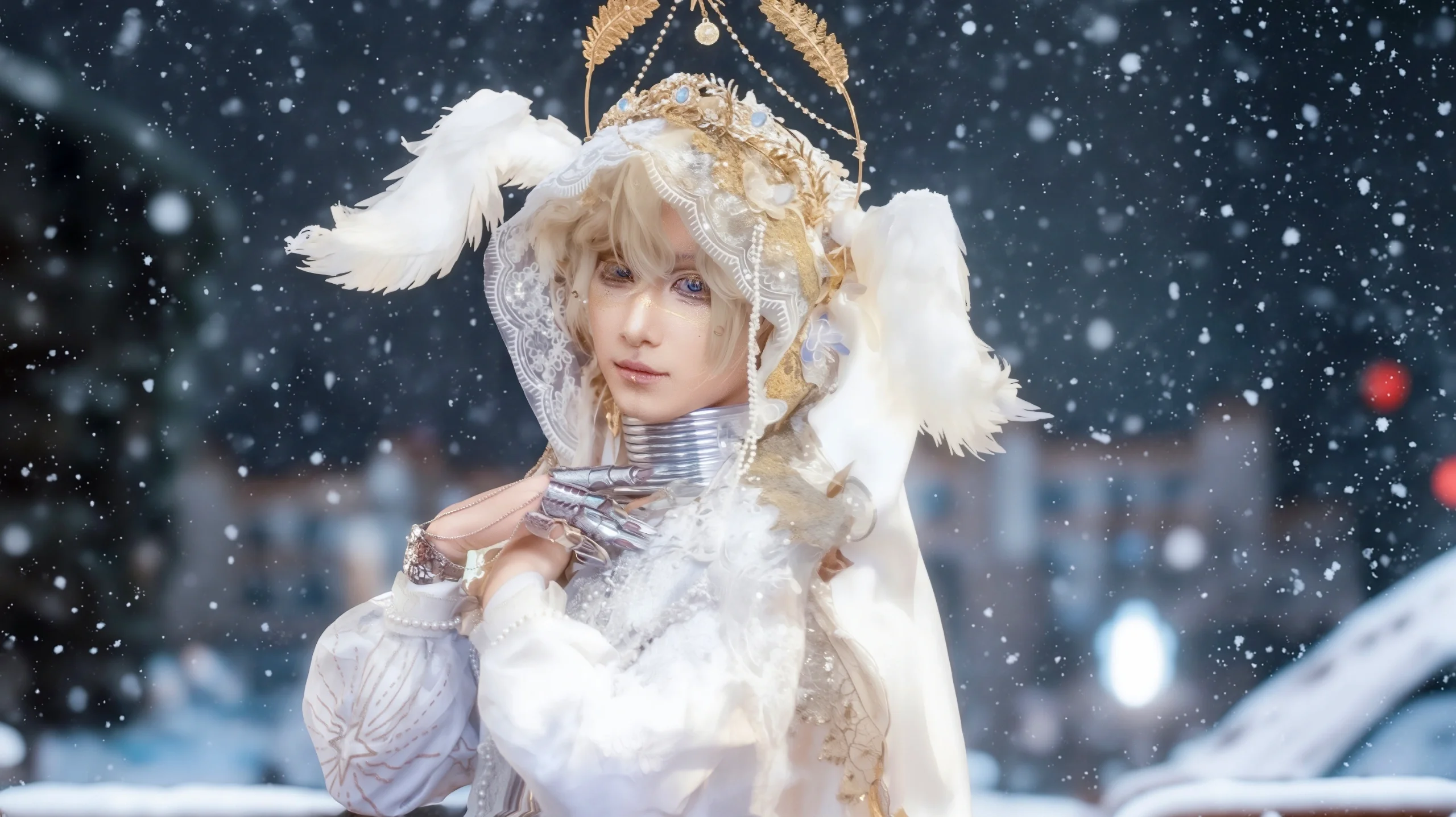【月相先知cos】第五人格雪凝晦月实景拍摄，感受宿命的重量 - 第 7 张