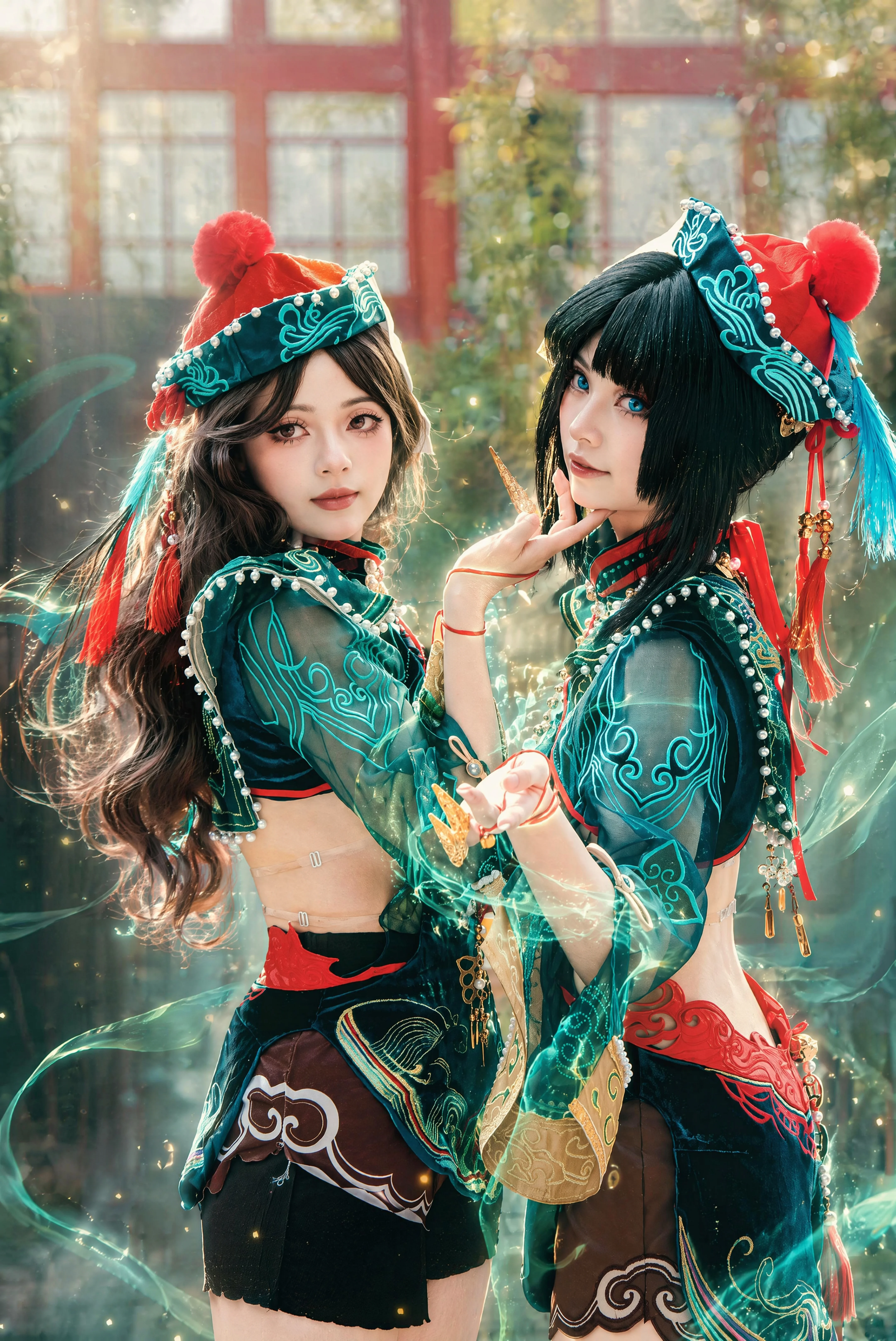 【玉玲珑cos】永劫无间墨行衣，竹林青雾双狐记 - 第 2 张