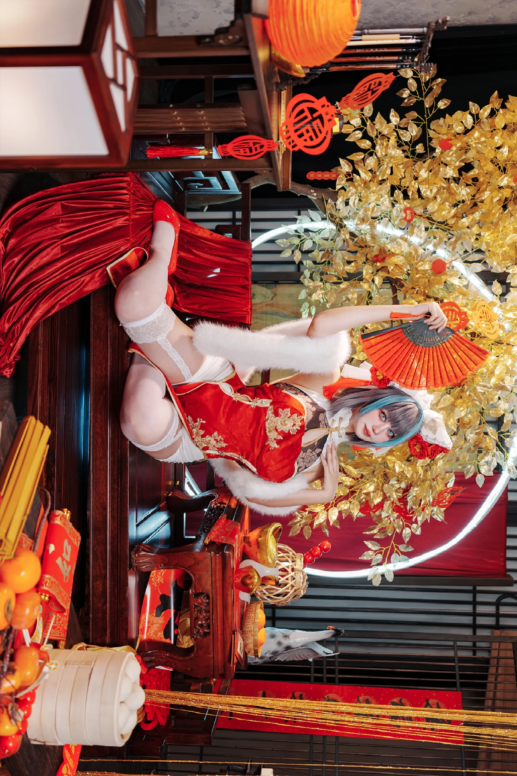 【柴郡cos】碧蓝航线的猫猫旗袍，新年氛围感拉满 - 第 3 张
