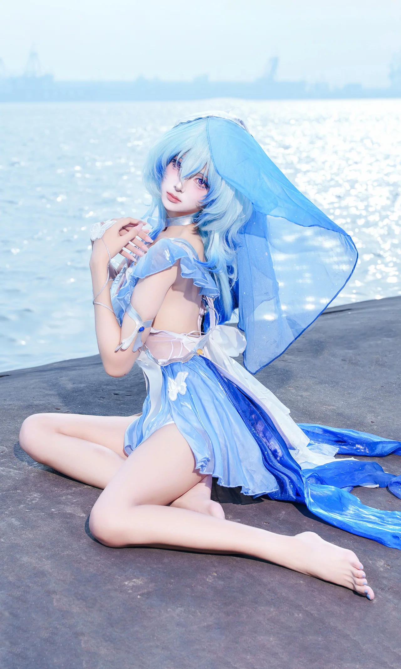 【守岸人cos】海风与波光里的蓝色蝶影 - 第 1 张