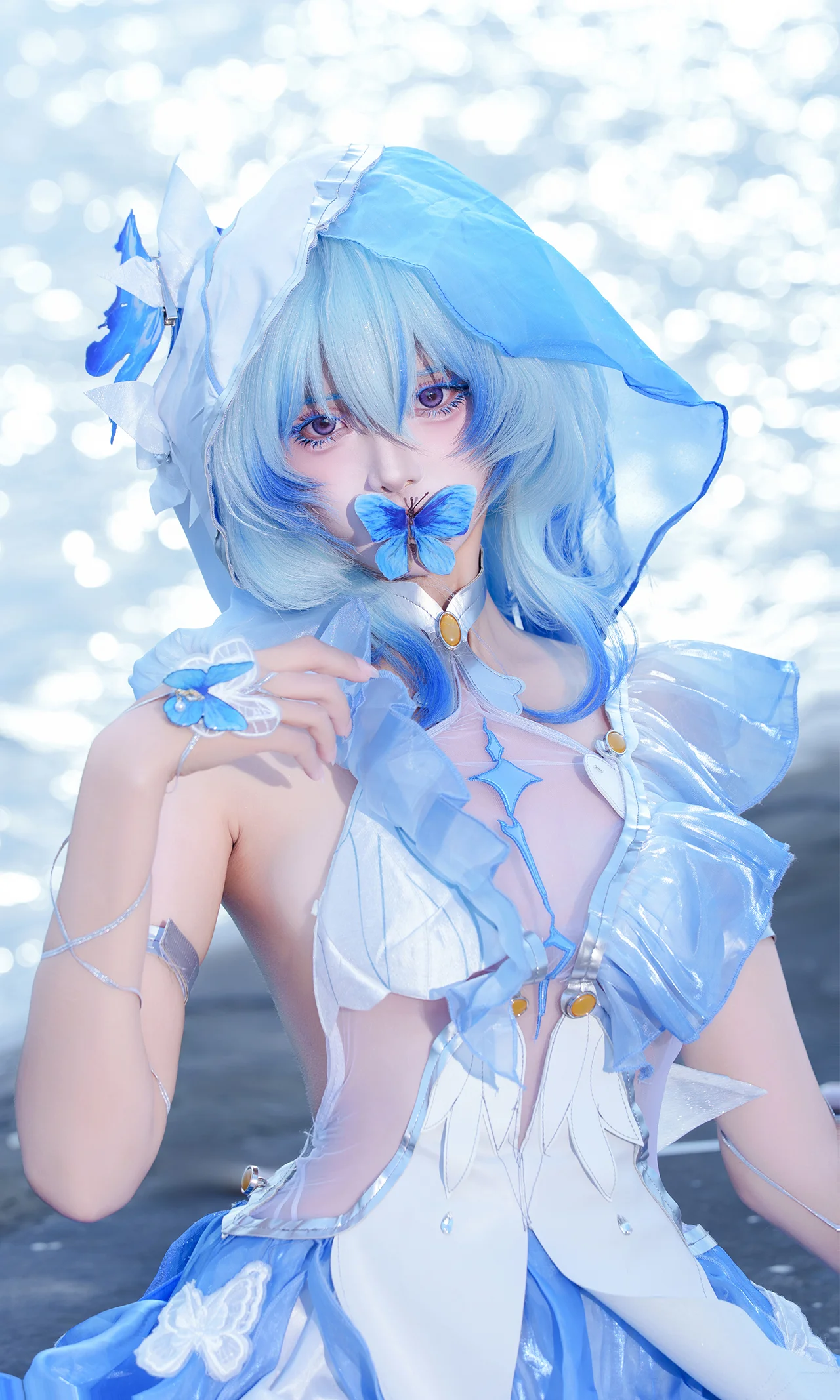 【守岸人cos】海风与波光里的蓝色蝶影 - 第 2 张