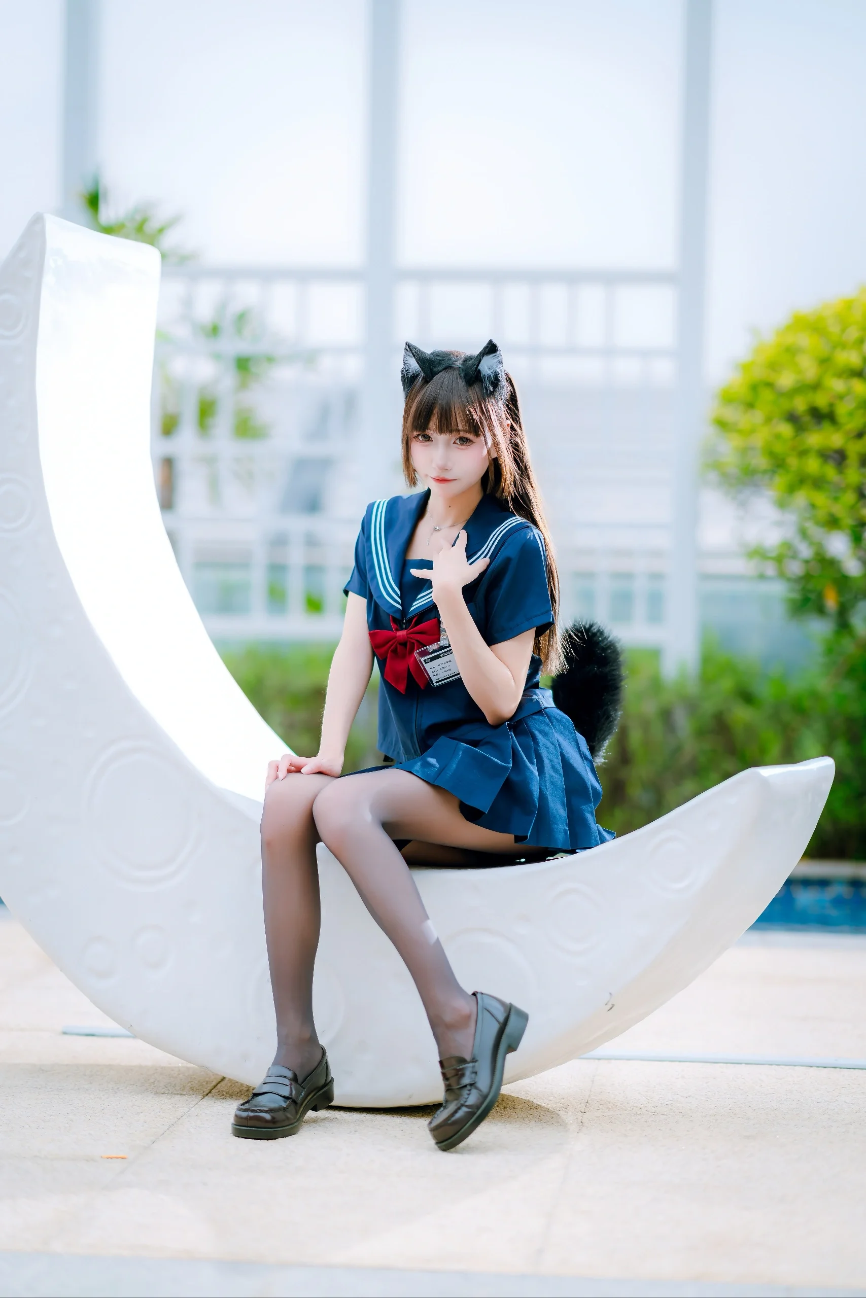 夏日户外水手服猫娘造型漫展外拍 - 第 4 张