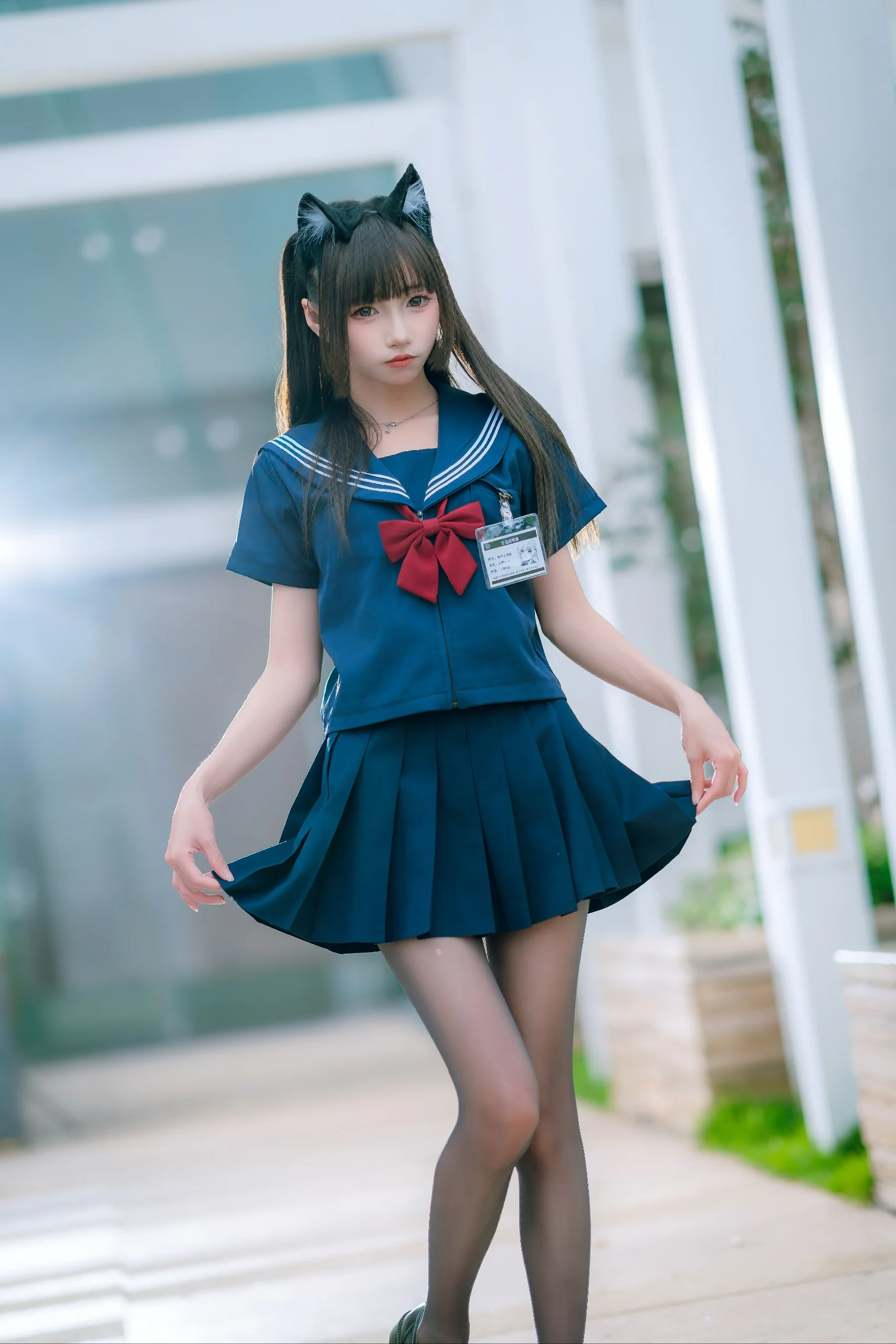 夏日户外水手服猫娘造型漫展外拍 - 第 9 张