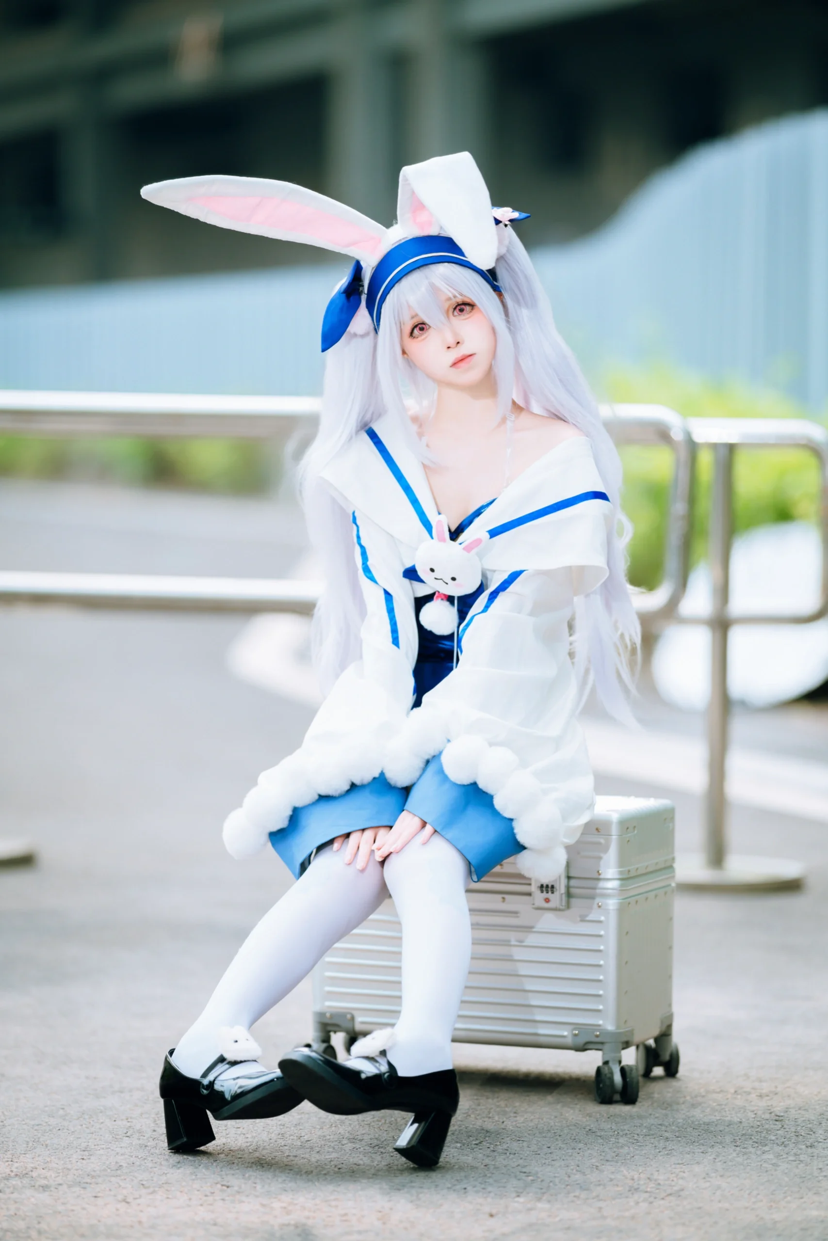 [Laffey cosplay] Azur Lane Bunny Girl Convention Outdoor Photoshoot Return Photos - Image 7