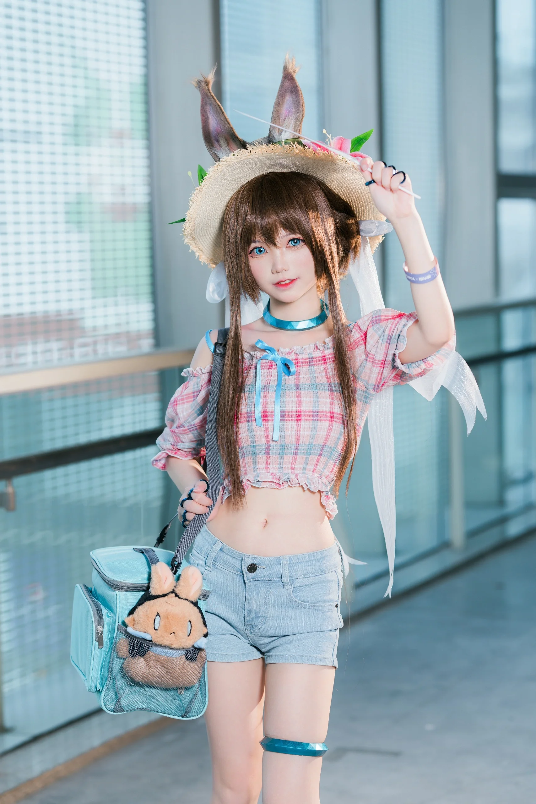 [Amiya Cosplay] Cool Summer Outfit, Who Understands the Joy of a Midriff-Baring Look? - Image 2