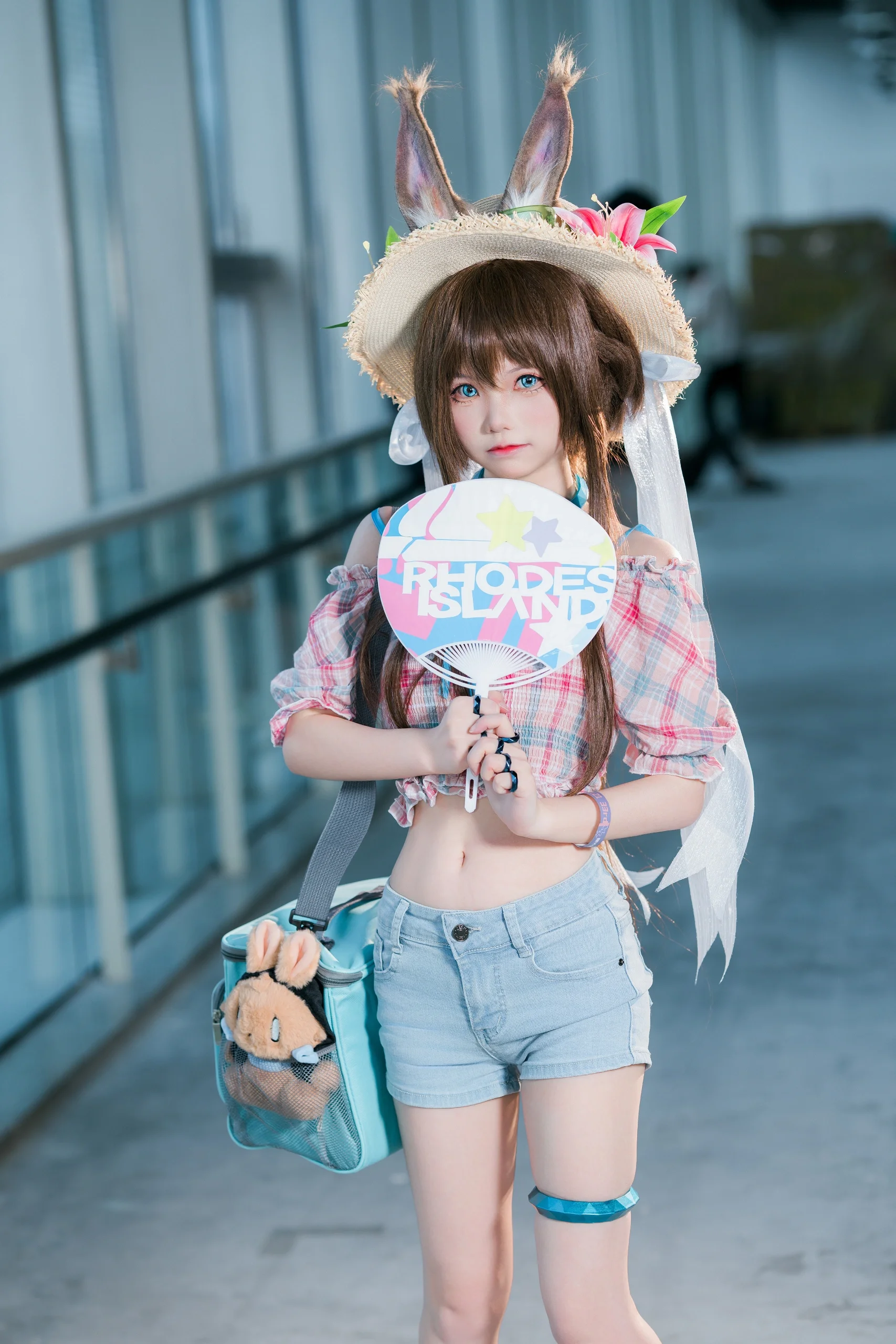 [Amiya Cosplay] Cool Summer Outfit, Who Understands the Joy of a Midriff-Baring Look? - Image 3