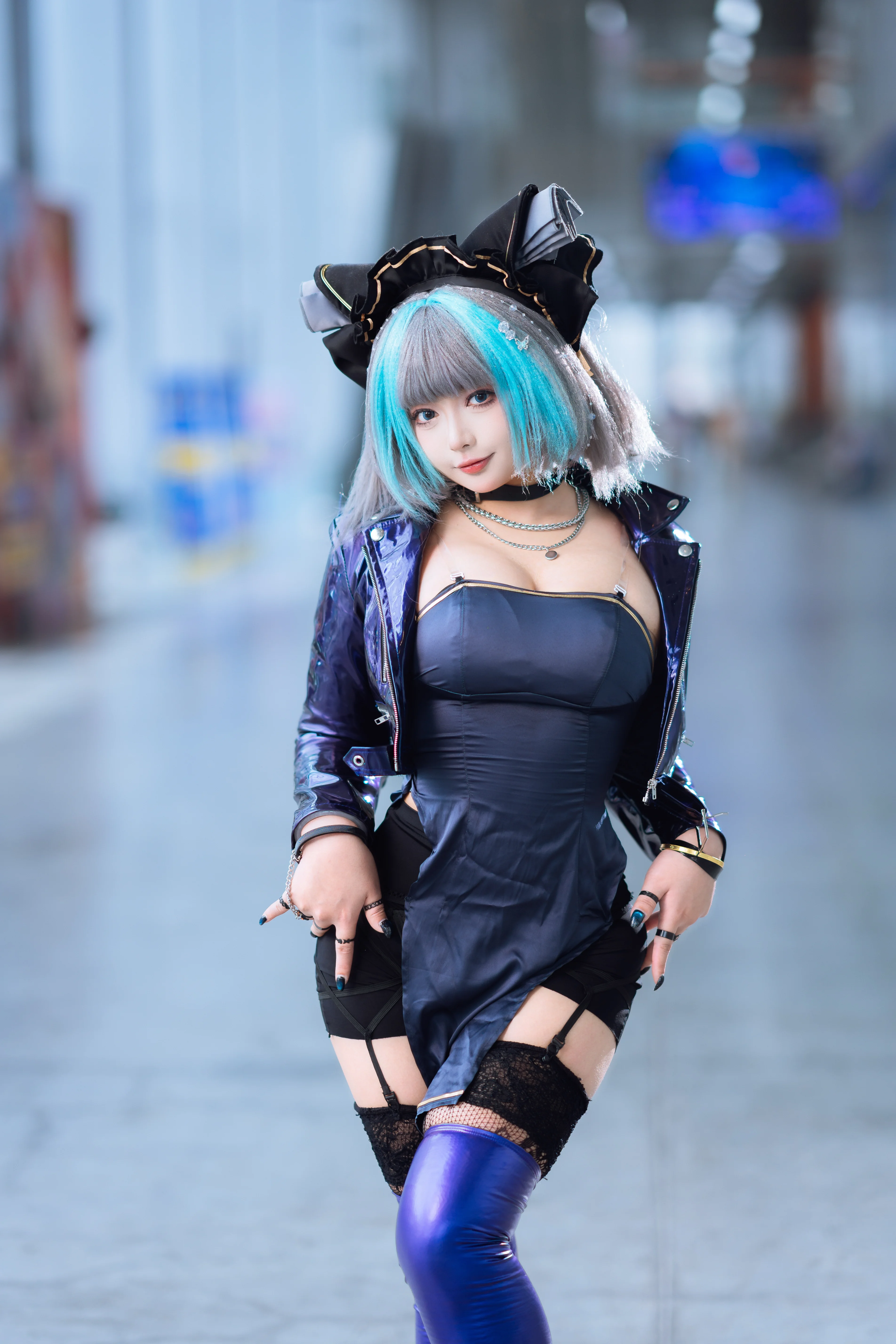 【柴郡cos】碧蓝航线里的那抹亮眼蓝，漫展现场直击