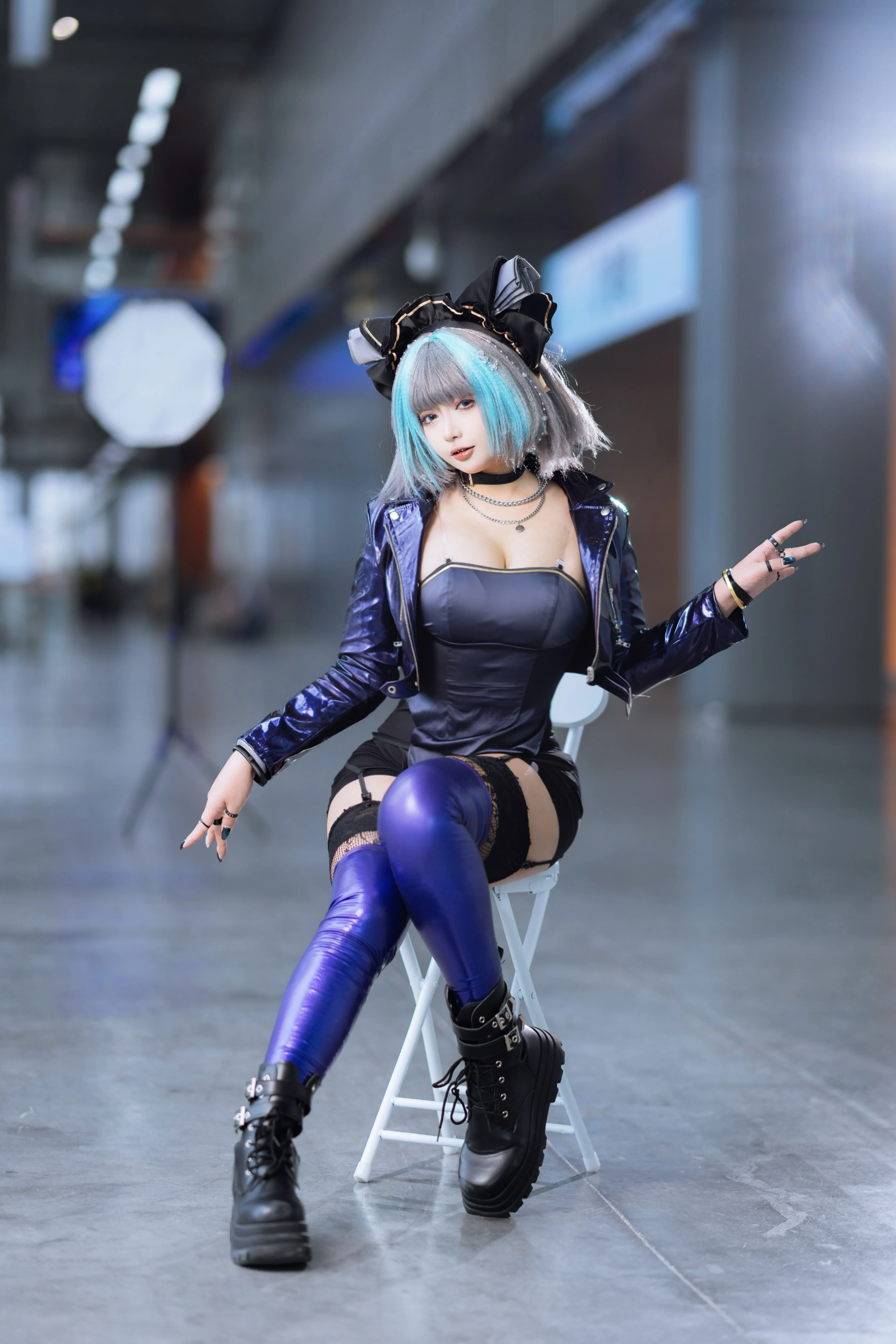 【柴郡cos】碧蓝航线里的那抹亮眼蓝，漫展现场直击 - 第 7 张