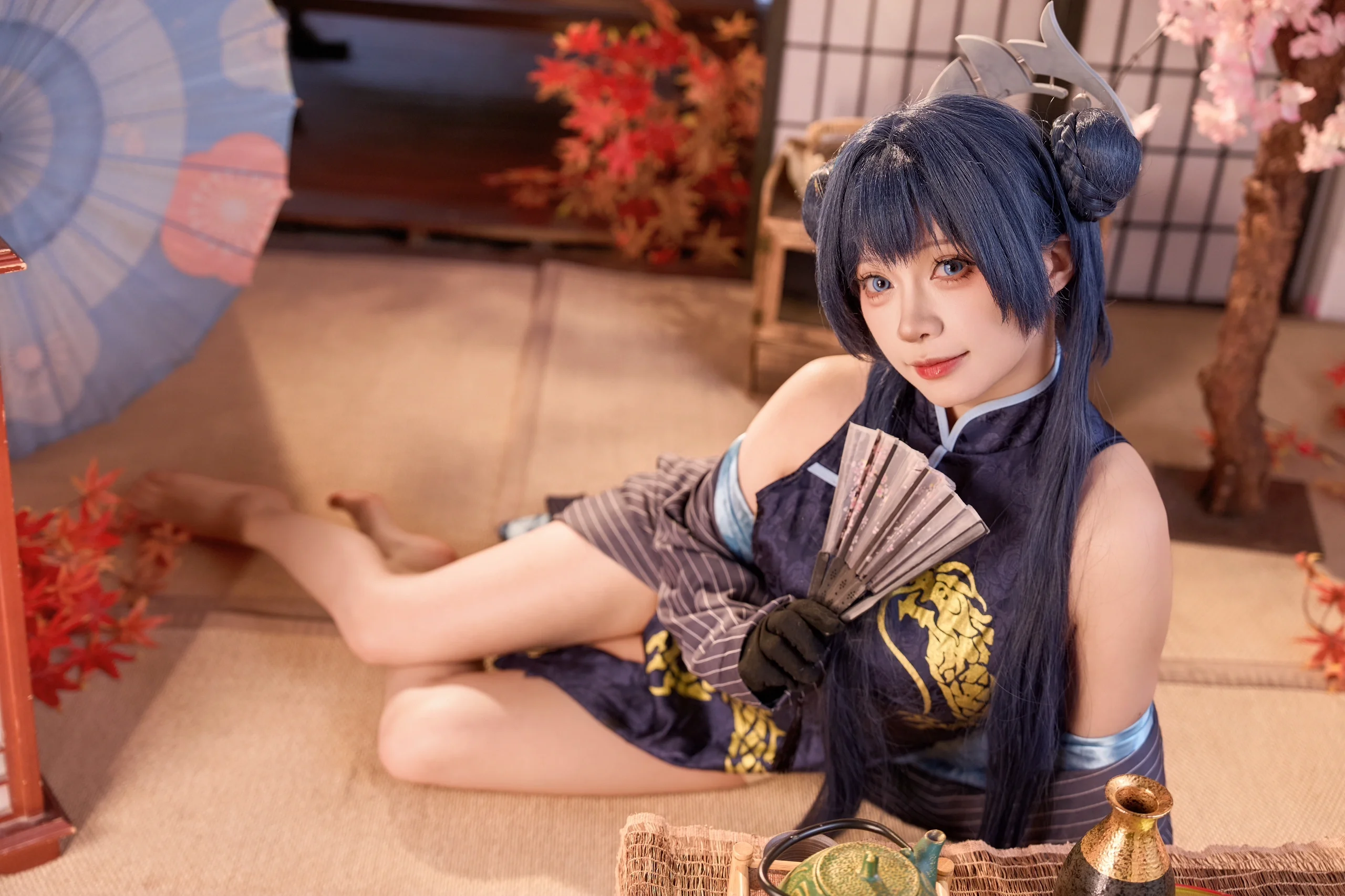 【妃咲cos】碧蓝档案中的日式和风特写