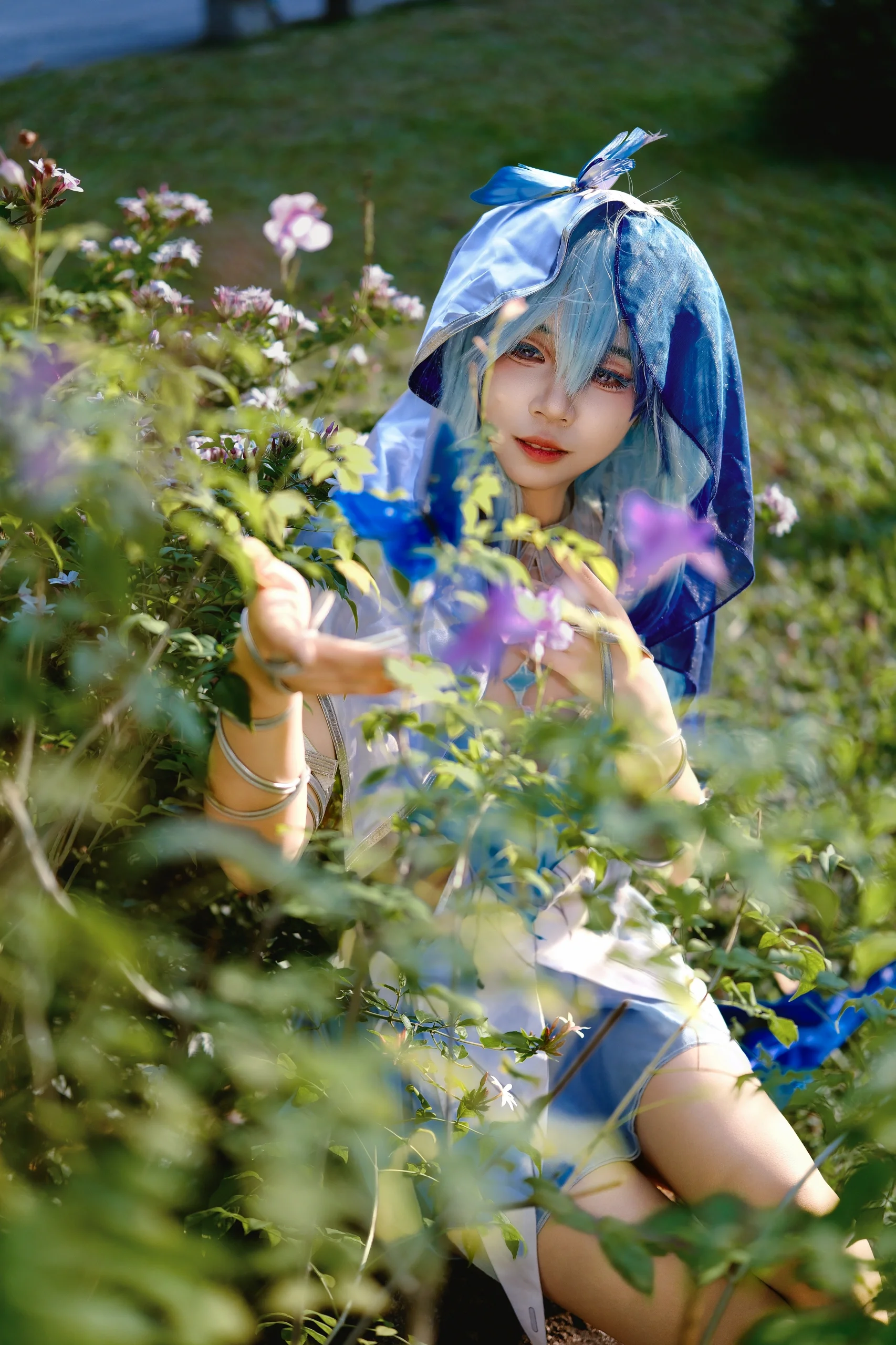 【守岸人cos】流花湖冬日感，清冷蓝色与自然光 - 第 5 张