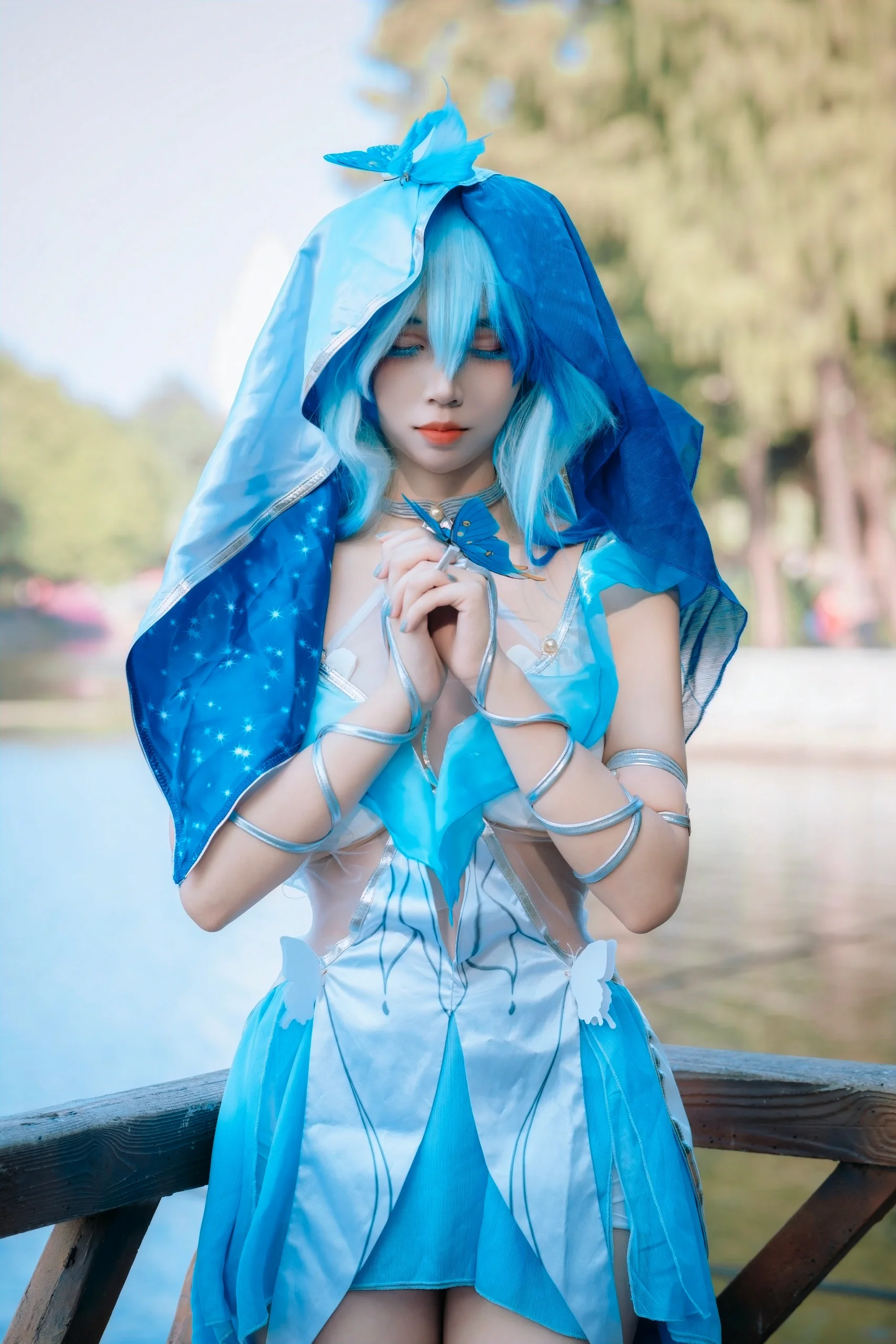 【守岸人cos】流花湖冬日感，清冷蓝色与自然光 - 第 7 张