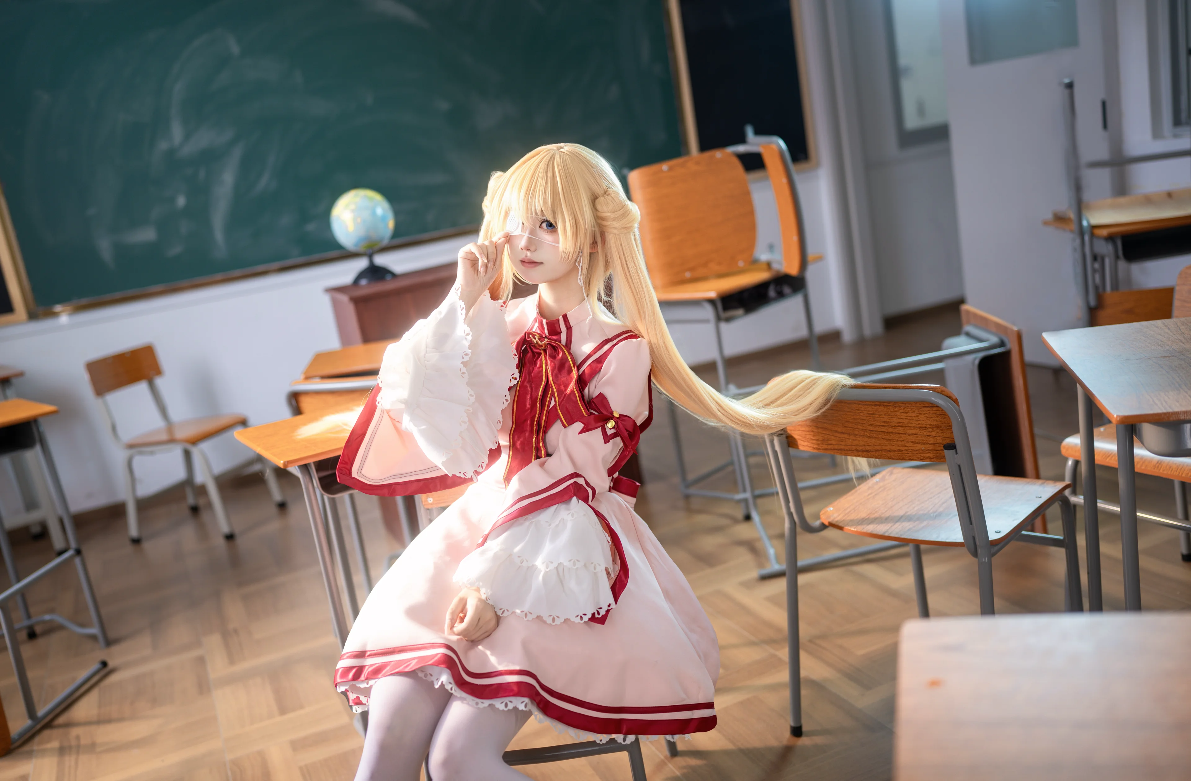 【中津静流cos】Rewrite里的学园少女，教室氛围感拉满 - 第 4 张