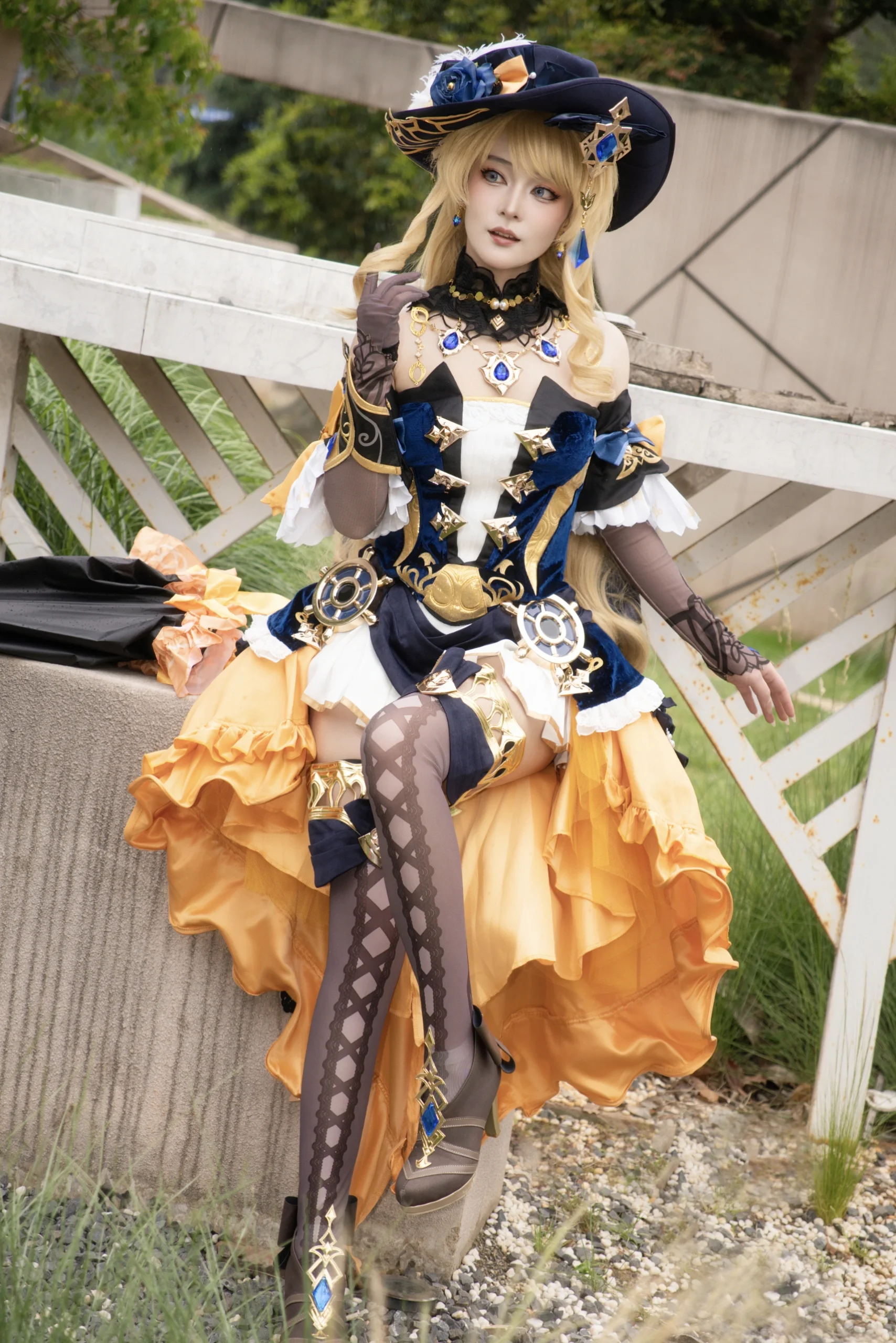 【娜維婭cos】原神楓丹之旅，明豔黃玫瑰與耀眼藍寶石 - 第 2 張