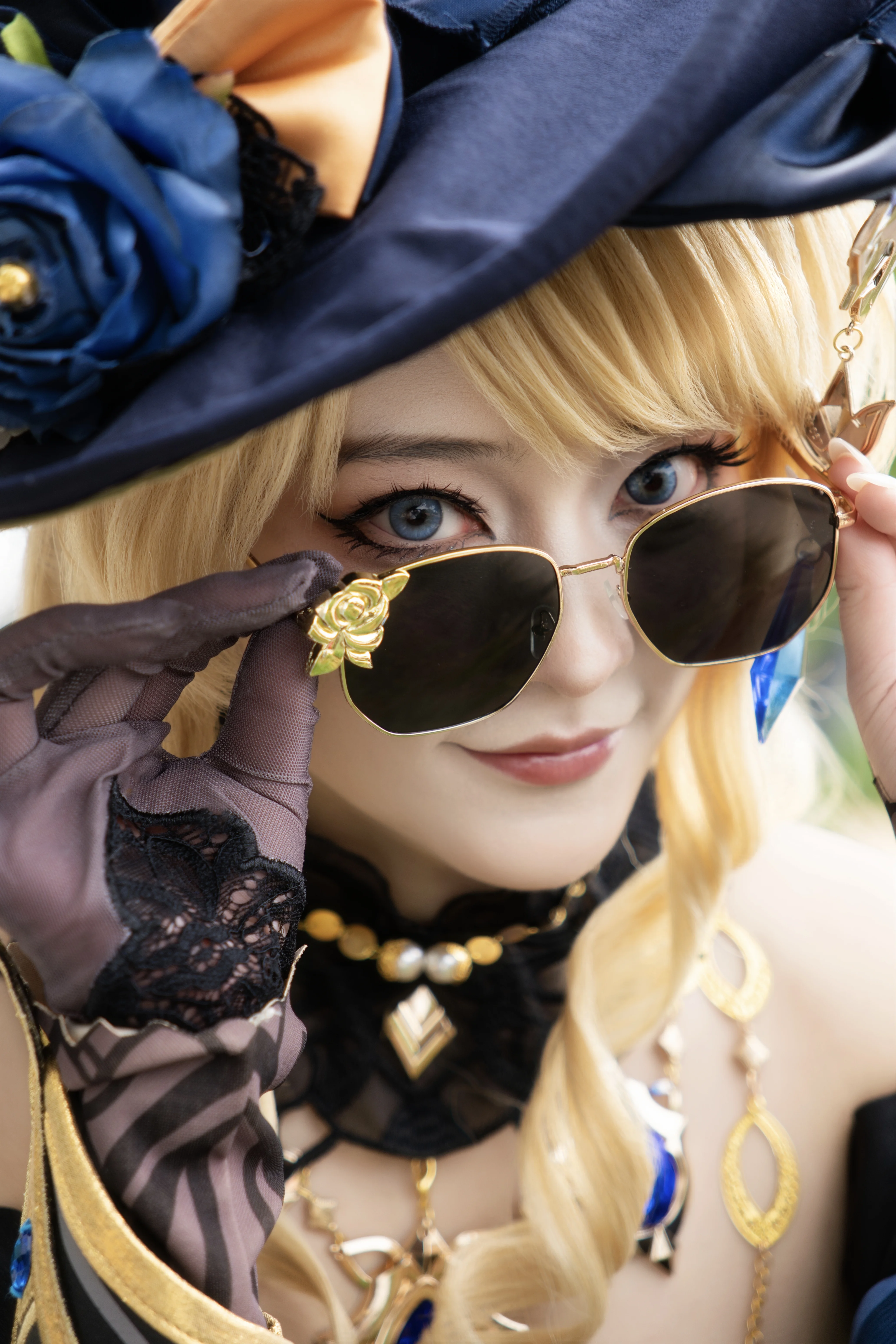 【娜維婭cos】原神楓丹之旅，明豔黃玫瑰與耀眼藍寶石 - 第 3 張
