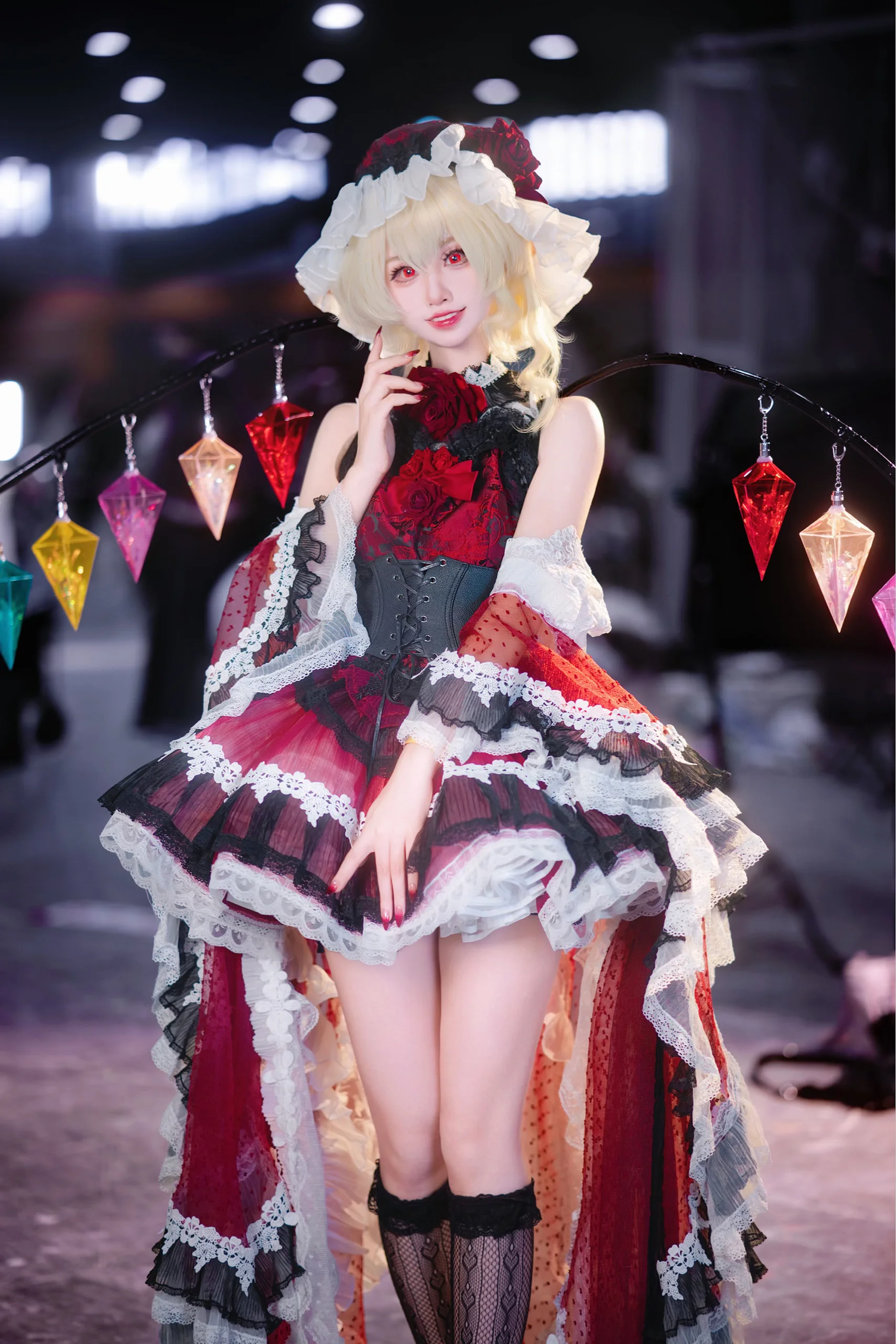 【芙兰朵露cos】东方project的绯红恶魔，广州萤火虫场照返图 - 第 2 张