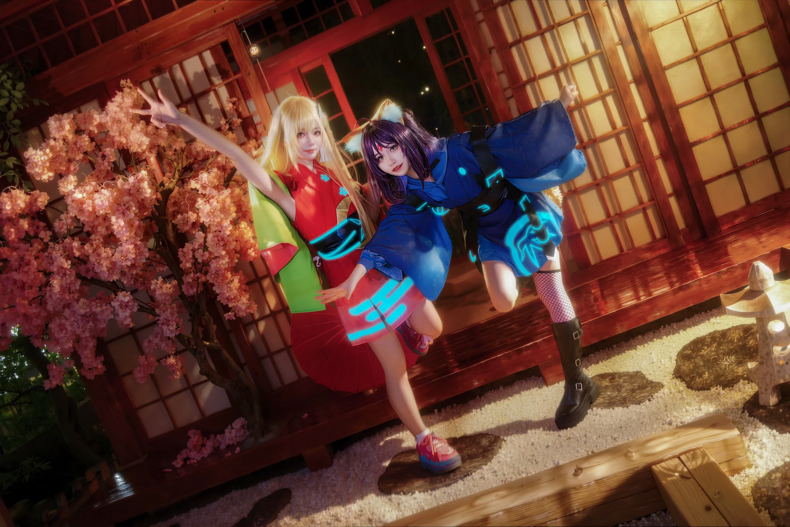 【辉夜姬cos】超时空辉夜姬，双人互动定格美好瞬间 - 第 5 张