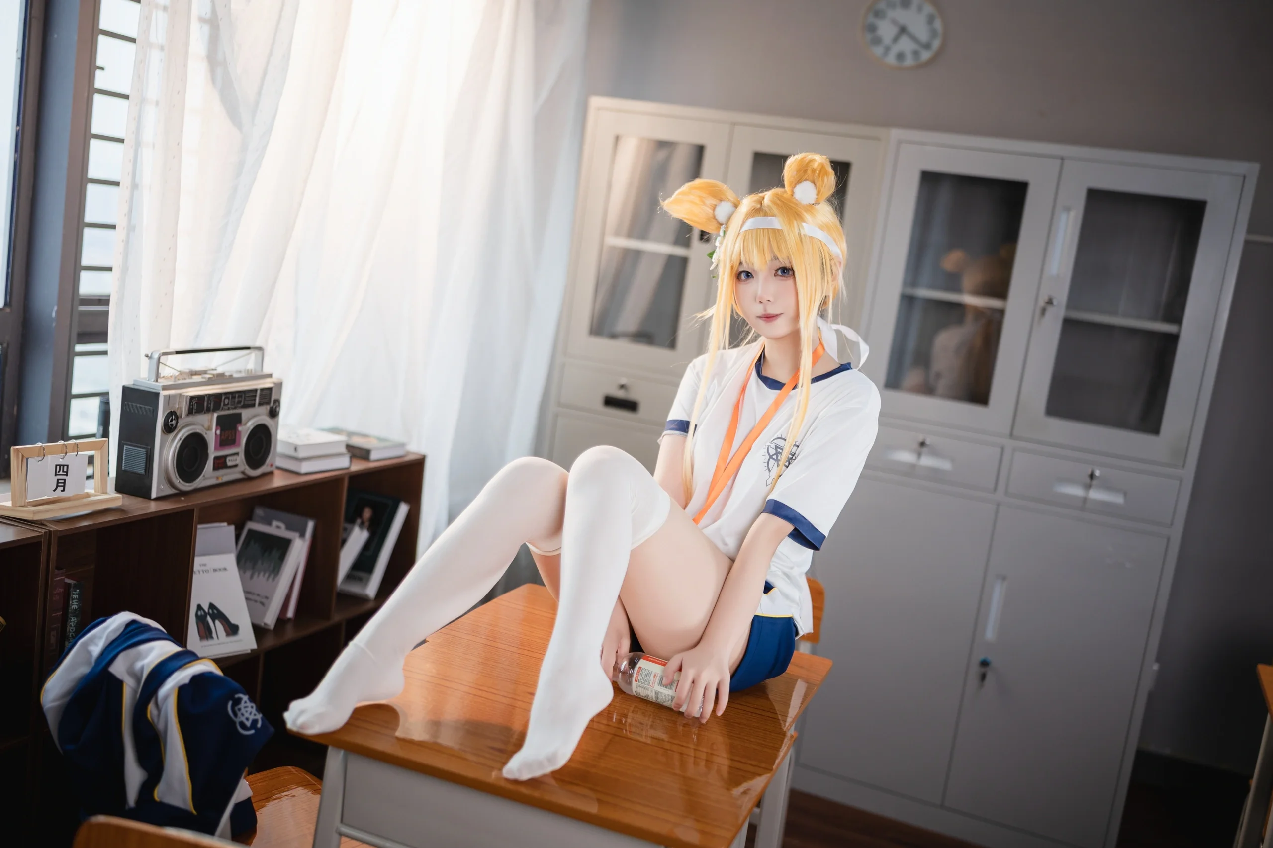 【伊落瑪麗cos】蔚藍檔案體操服，教室裡的青春日常 - 第 10 張
