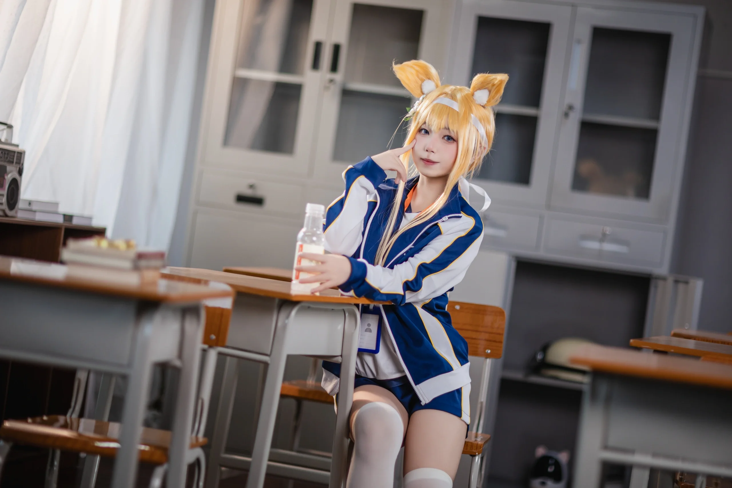 【伊落瑪麗cos】蔚藍檔案體操服，教室裡的青春日常 - 第 11 張