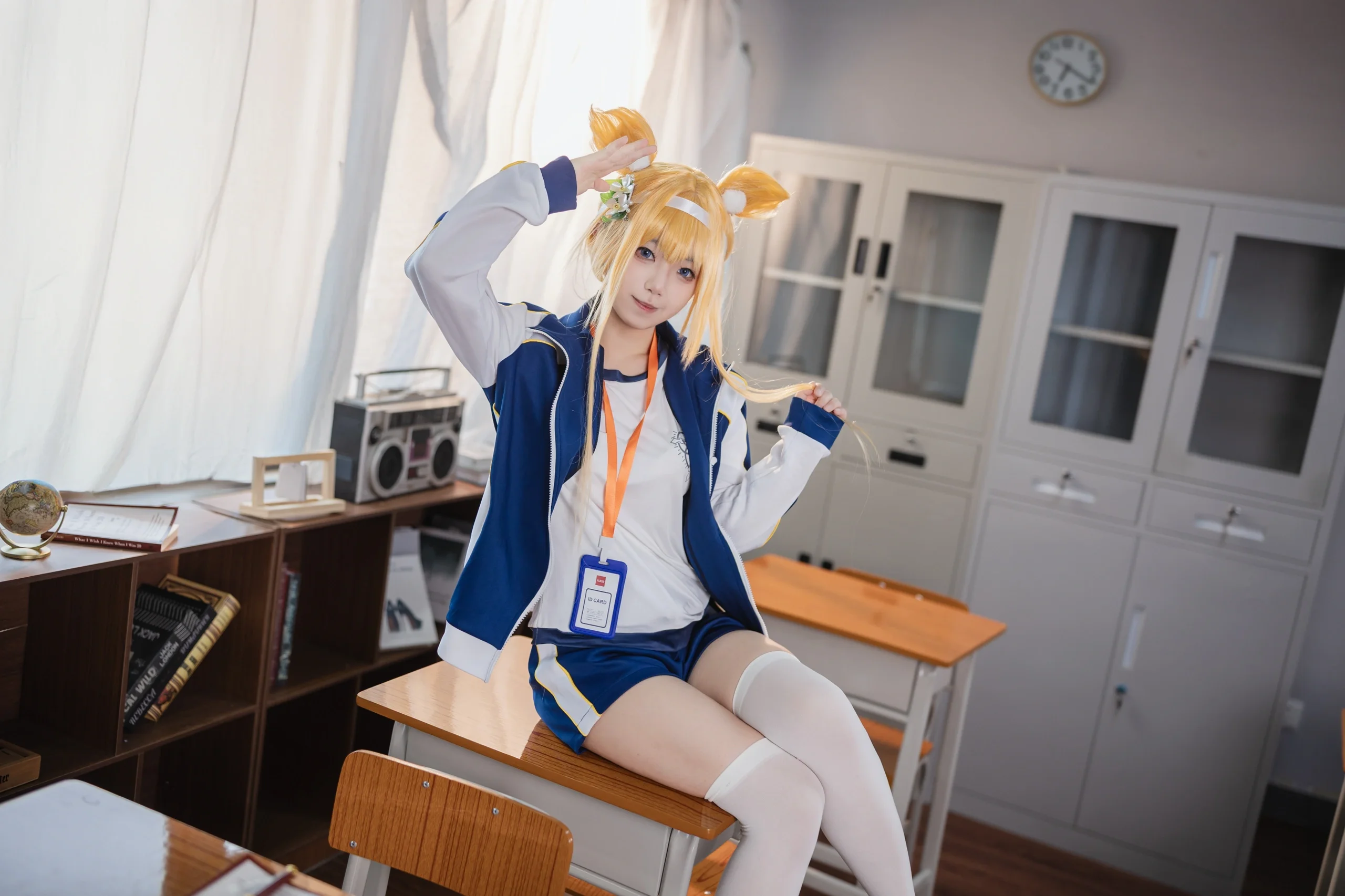 【伊落瑪麗cos】蔚藍檔案體操服，教室裡的青春日常 - 第 12 張