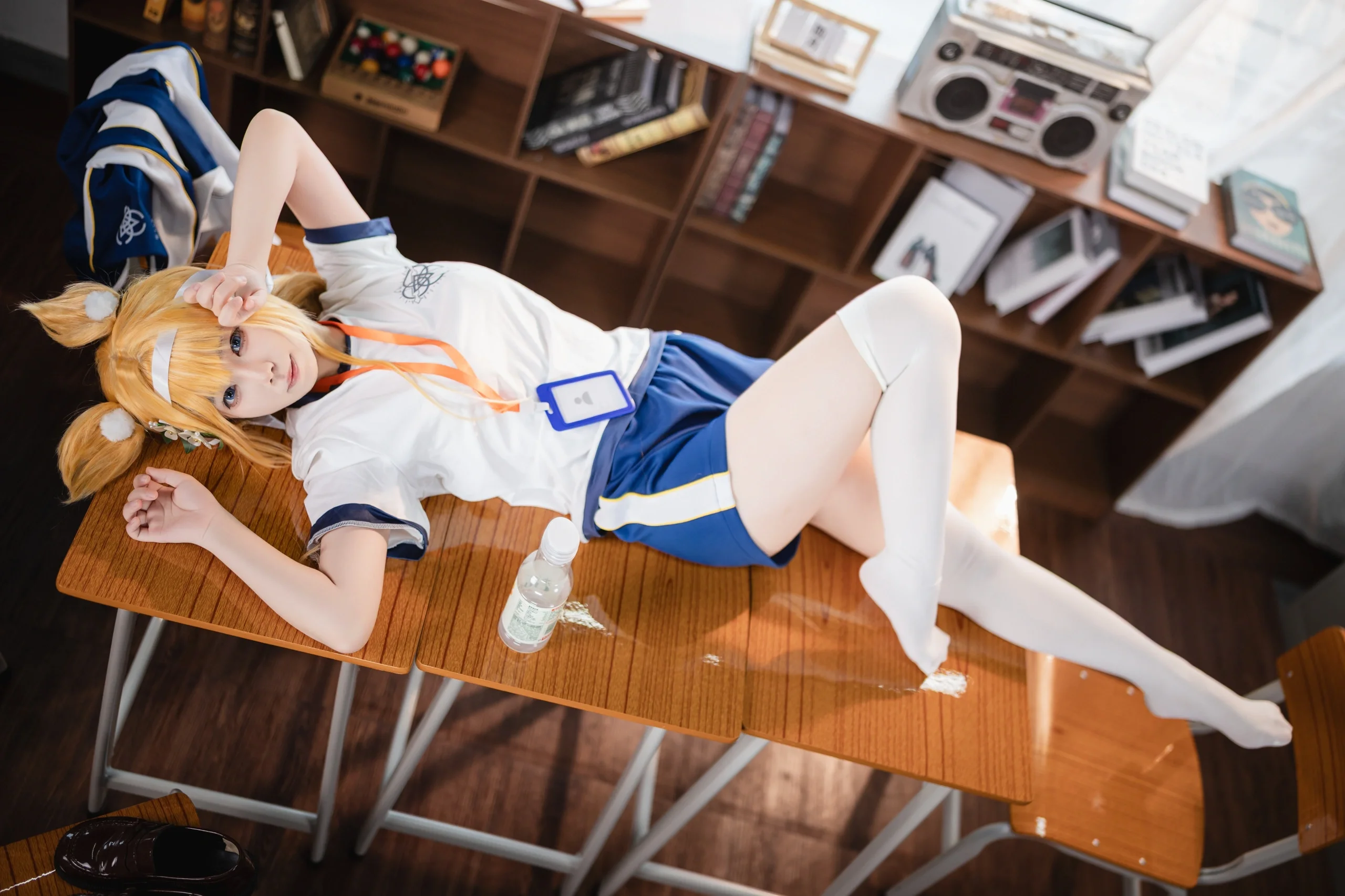【伊落瑪麗cos】蔚藍檔案體操服，教室裡的青春日常 - 第 13 張