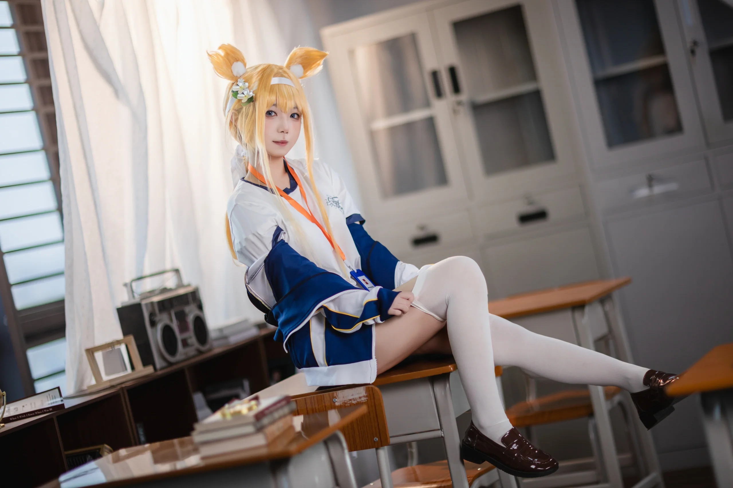 【伊落瑪麗cos】蔚藍檔案體操服，教室裡的青春日常 - 第 15 張
