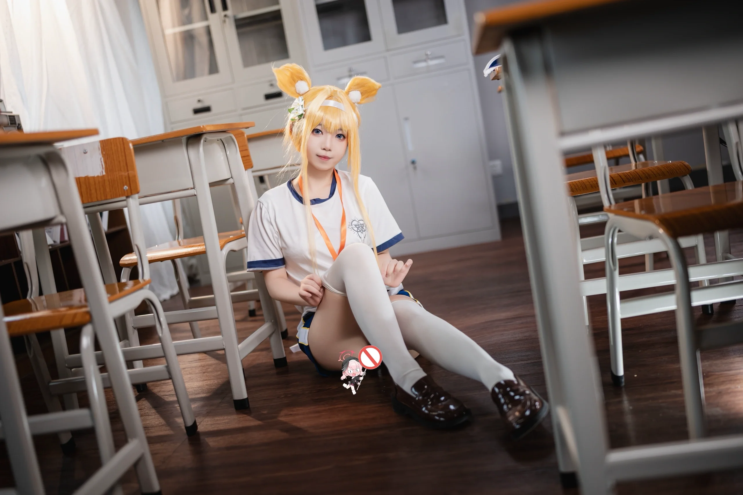 【伊落瑪麗cos】蔚藍檔案體操服，教室裡的青春日常 - 第 16 張