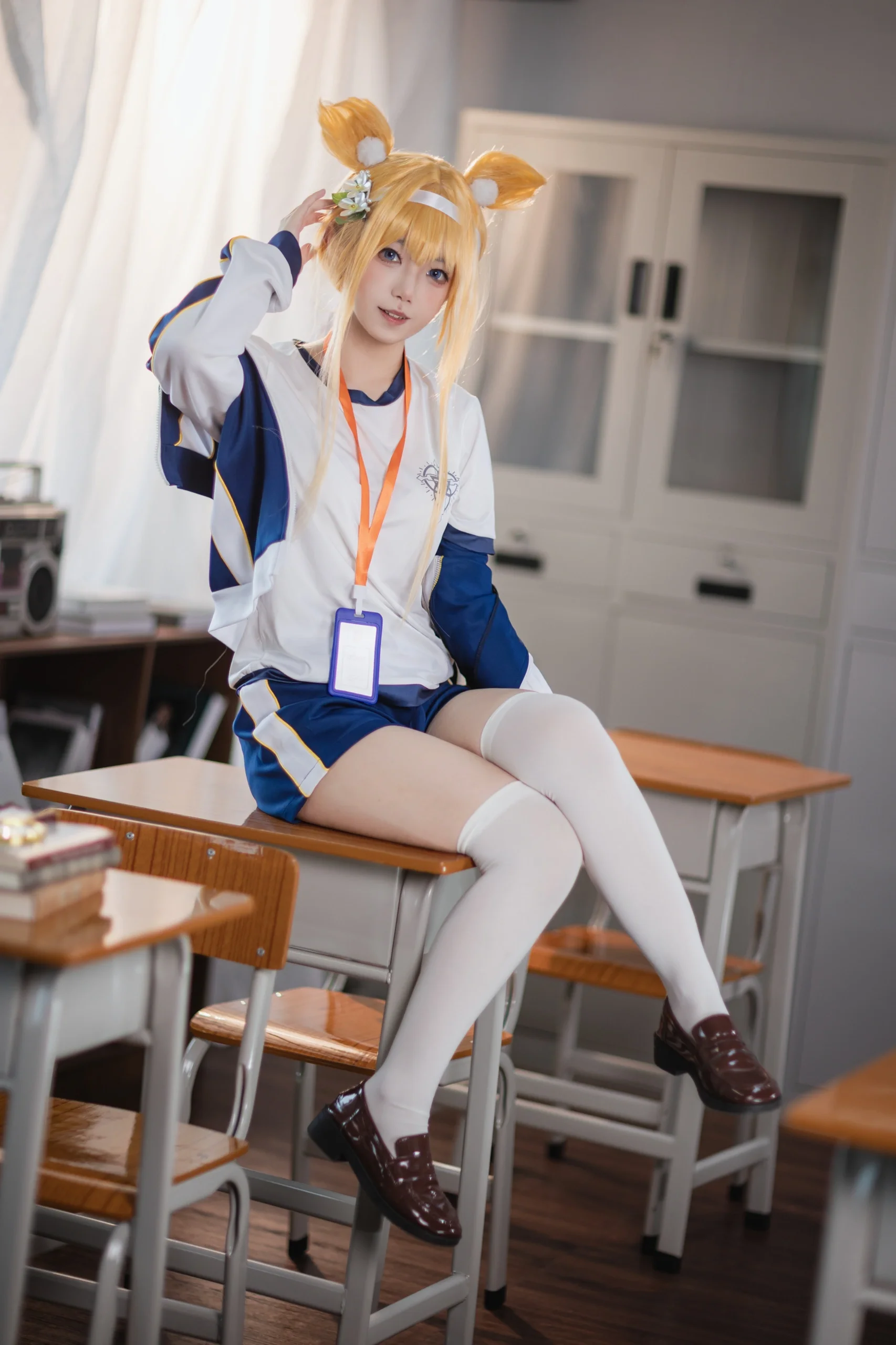 【伊落瑪麗cos】蔚藍檔案體操服，教室裡的青春日常 - 第 2 張