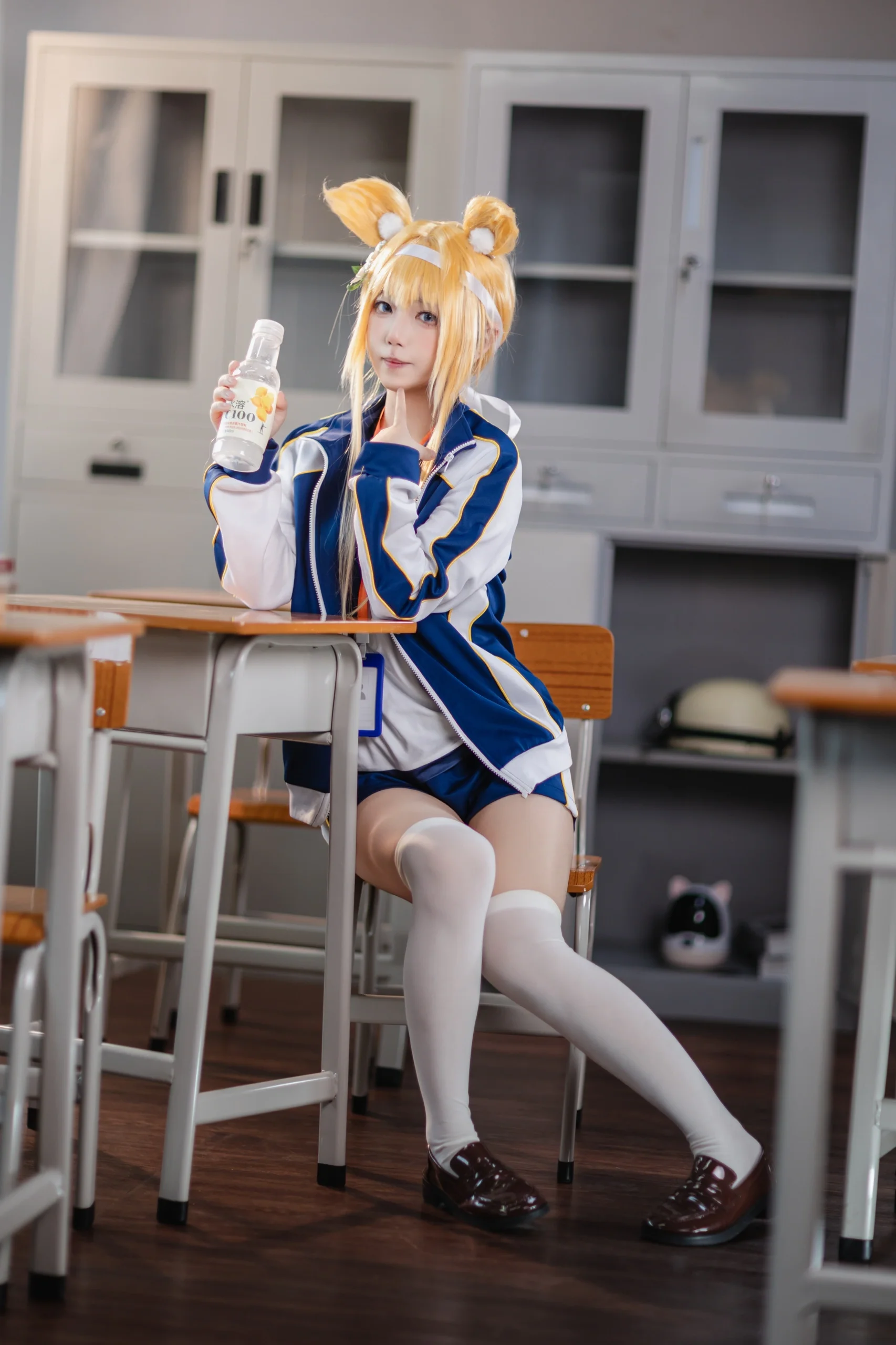 【伊落瑪麗cos】蔚藍檔案體操服，教室裡的青春日常 - 第 3 張