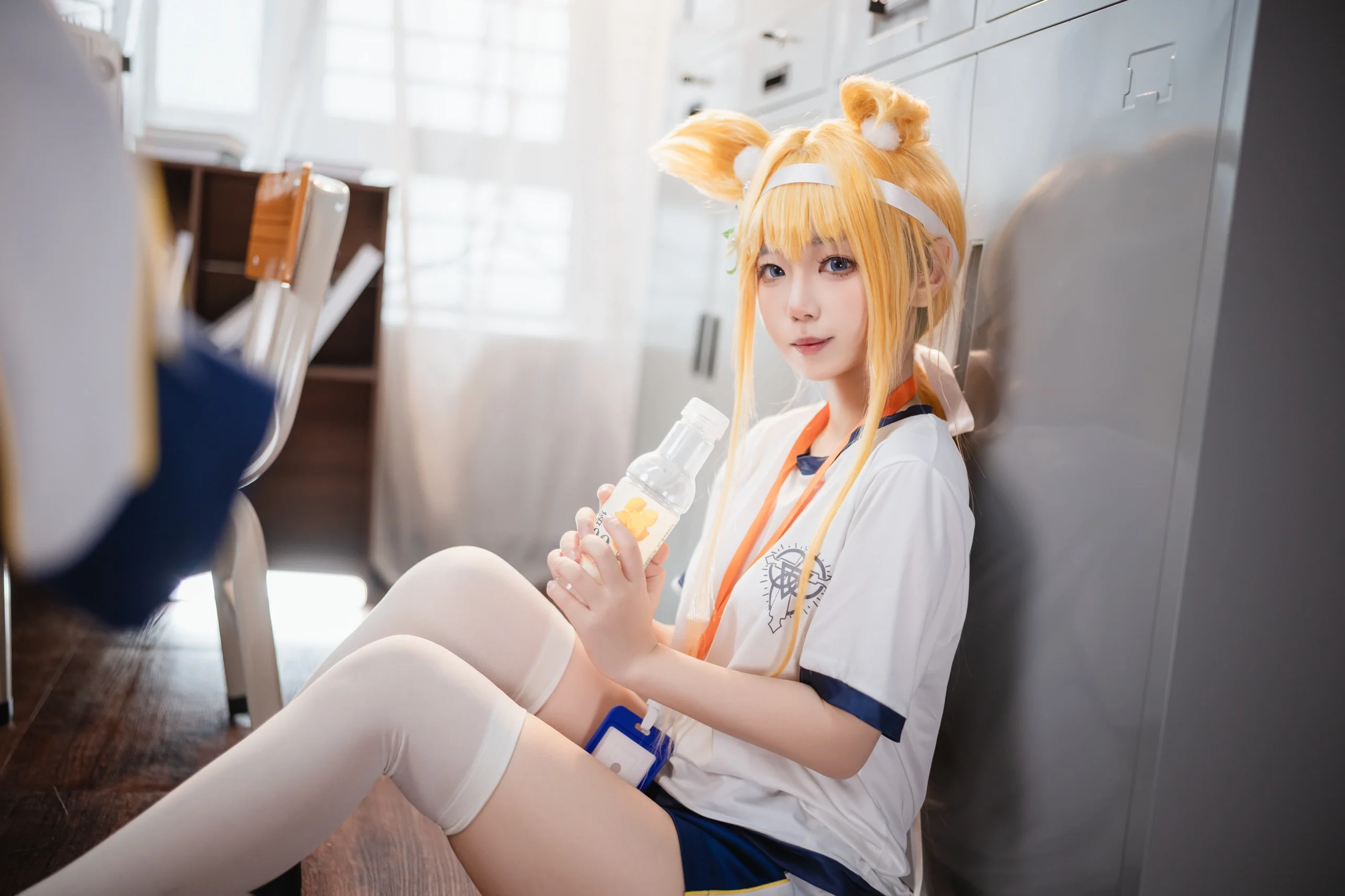 【伊落瑪麗cos】蔚藍檔案體操服，教室裡的青春日常 - 第 5 張