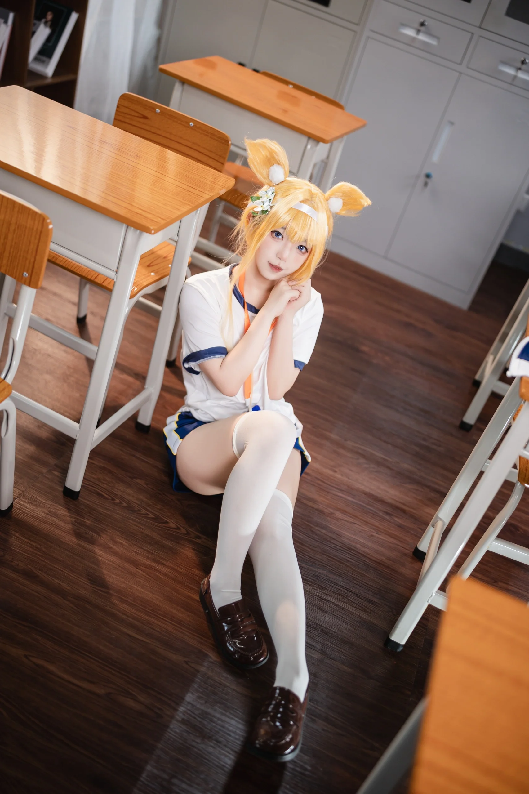 【伊落瑪麗cos】蔚藍檔案體操服，教室裡的青春日常 - 第 6 張