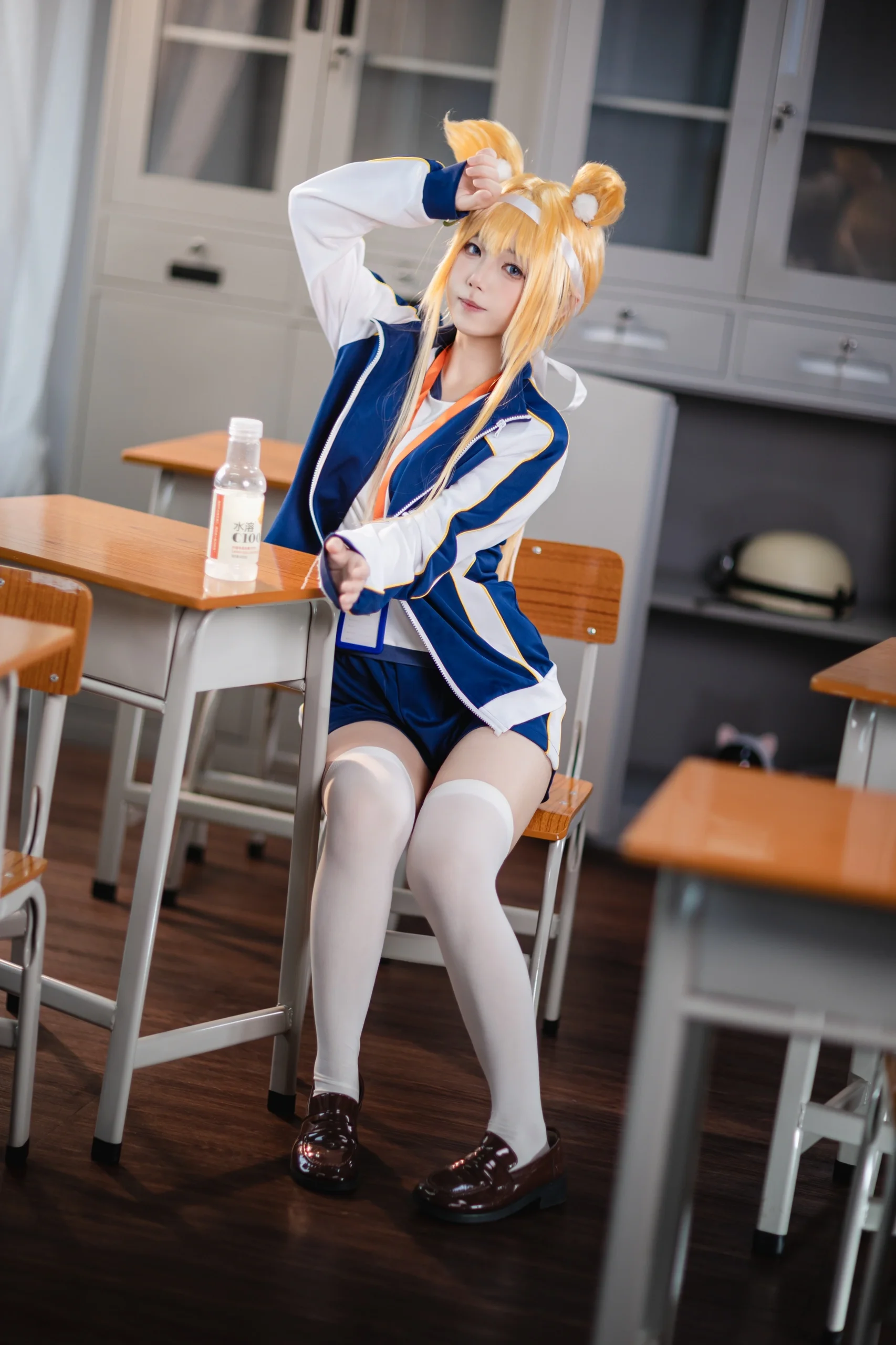 【伊落瑪麗cos】蔚藍檔案體操服，教室裡的青春日常 - 第 7 張