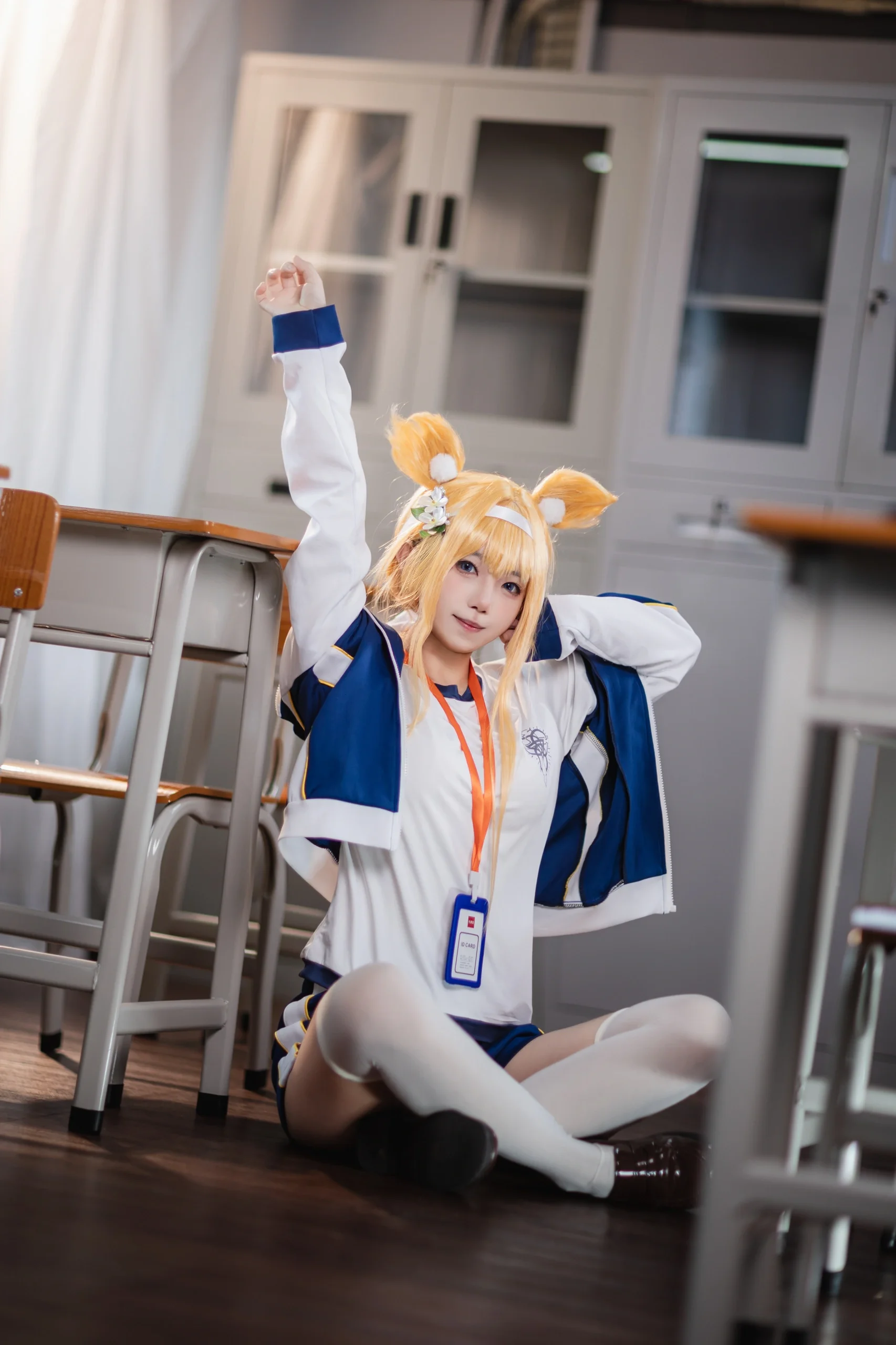 【伊落瑪麗cos】蔚藍檔案體操服，教室裡的青春日常 - 第 8 張