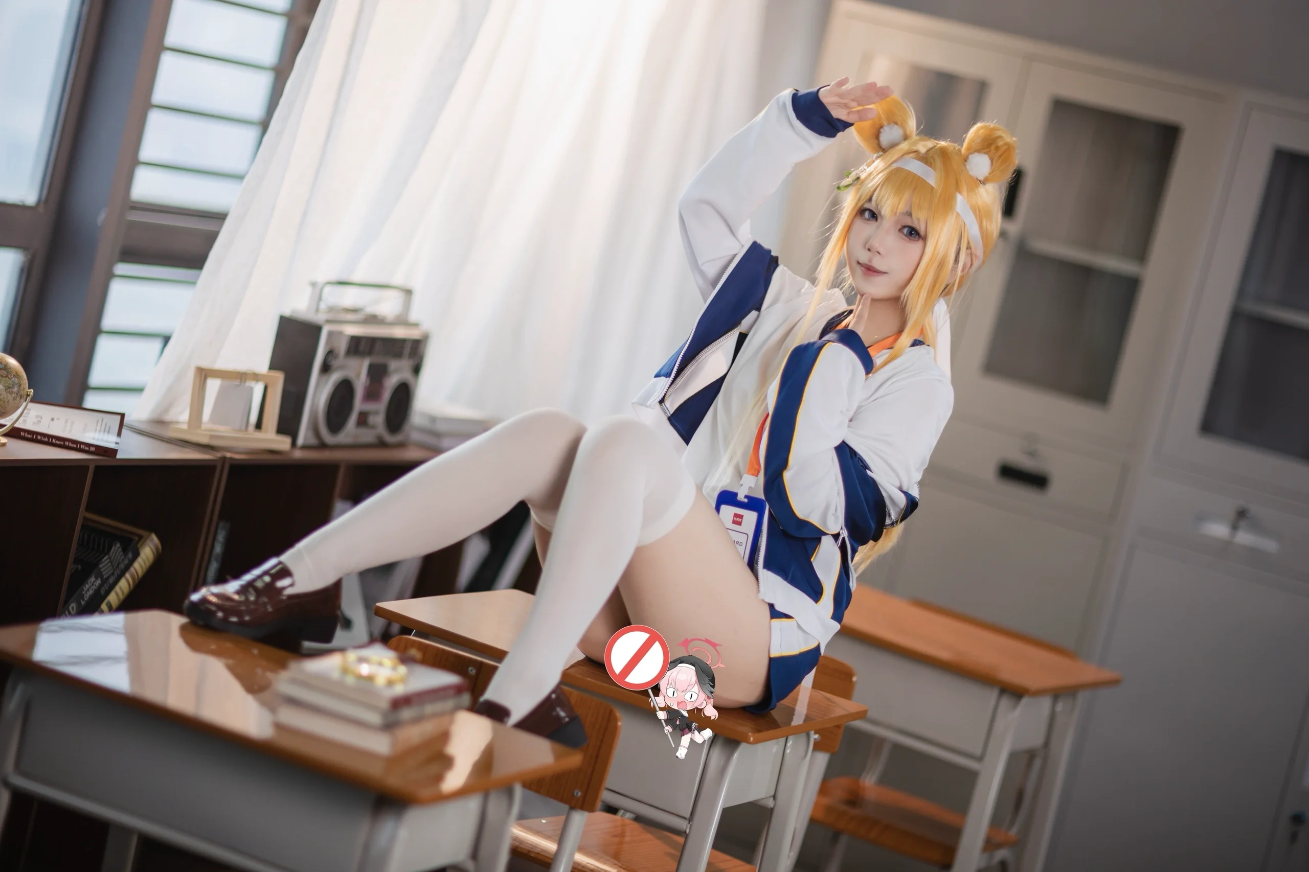 【伊落瑪麗cos】蔚藍檔案體操服，教室裡的青春日常 - 第 9 張