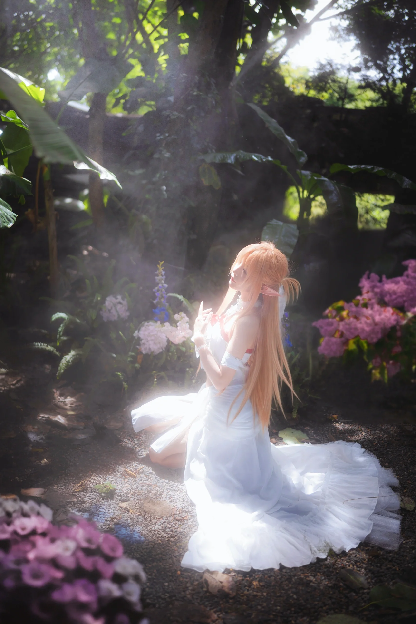 【亞絲娜cos】刀劍神域森林裡的光影捕手