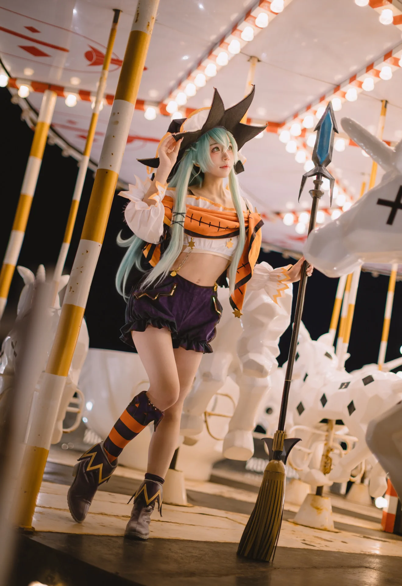 【七罪cos】约会大作战，海边旋转木马的万圣节魔法 - 第 1 张