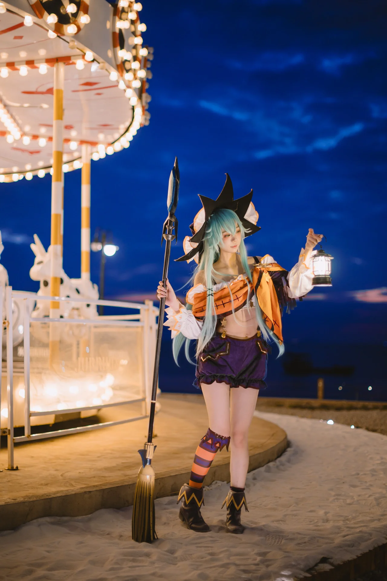 【七罪cos】约会大作战，海边旋转木马的万圣节魔法 - 第 5 张