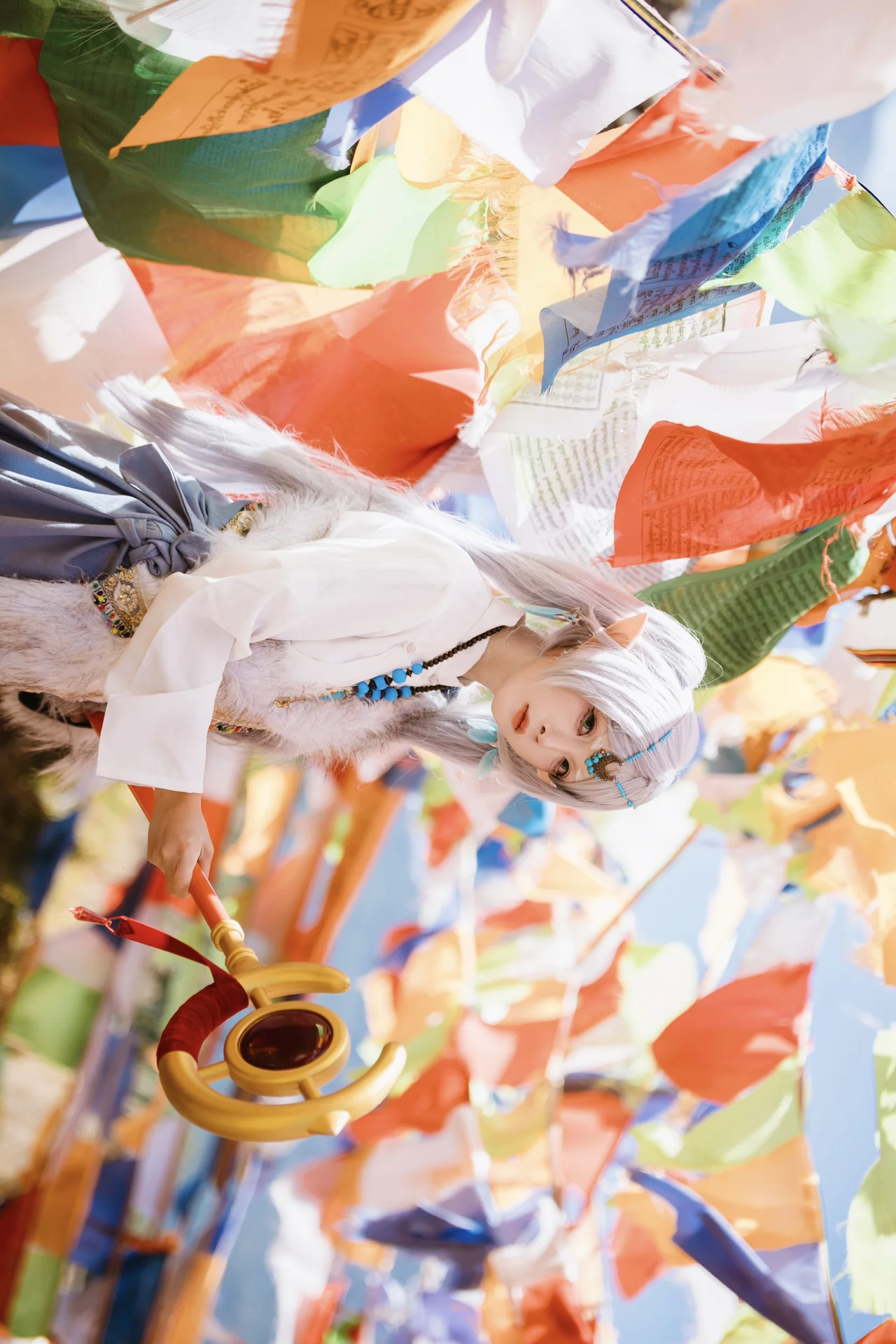 【フリーレン コスプレ】チベットのタルチョが棚引く旅、葬送のフリーレンへ捧ぐ - 5 枚目