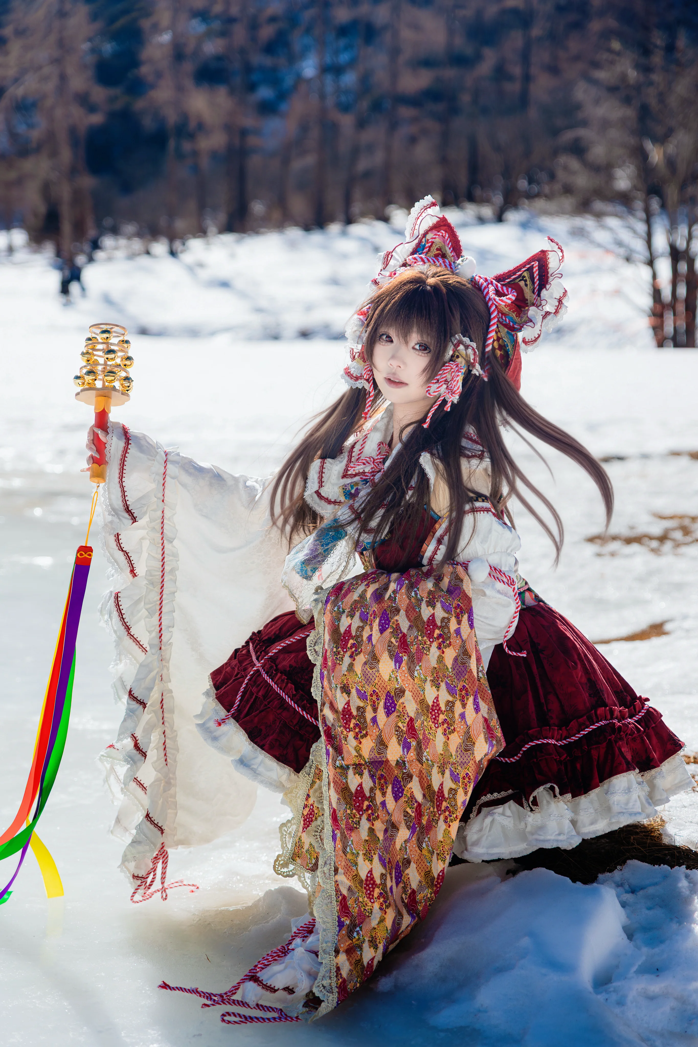【东方project灵梦cos】雪山的呼吸与风的形状 - 第 2 张